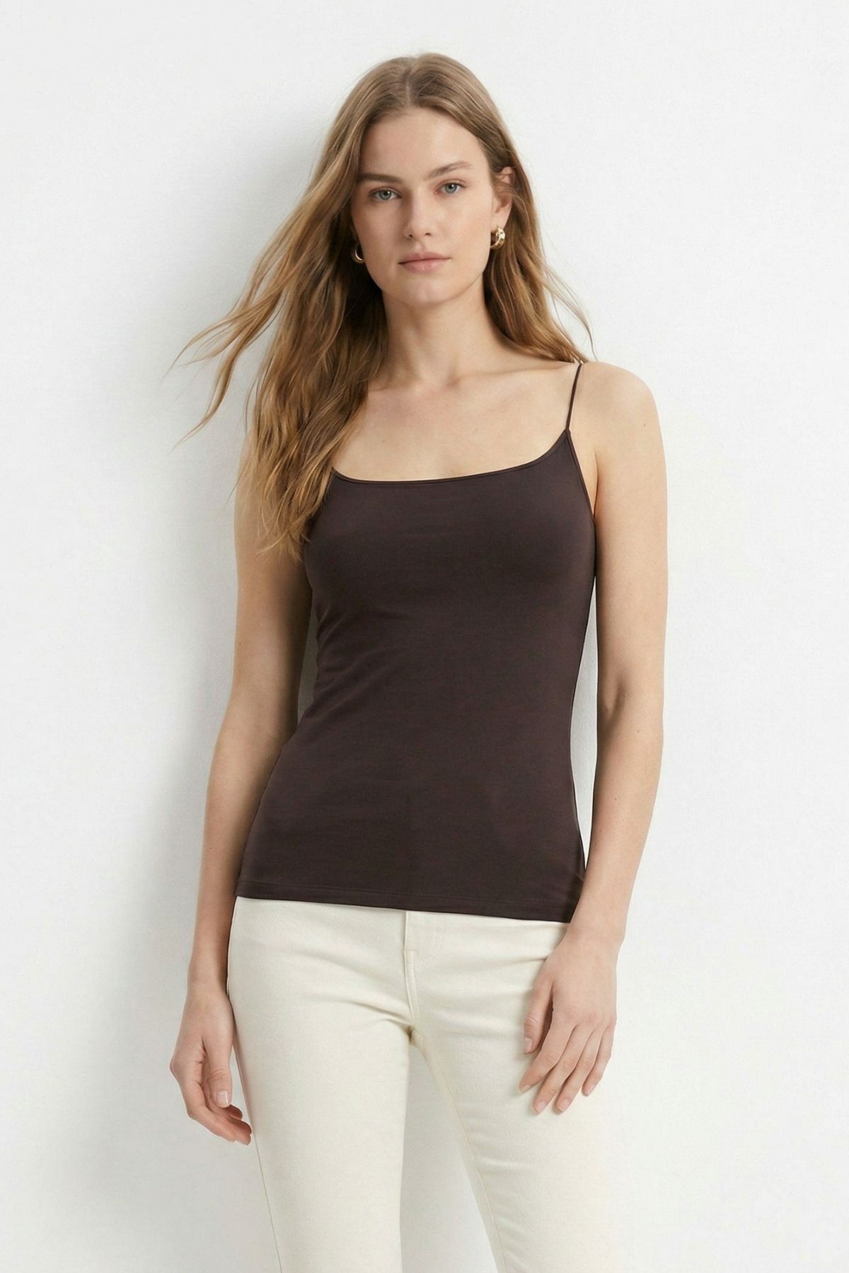 Kahve Askılı Uzun Atlet 848 - RAYS