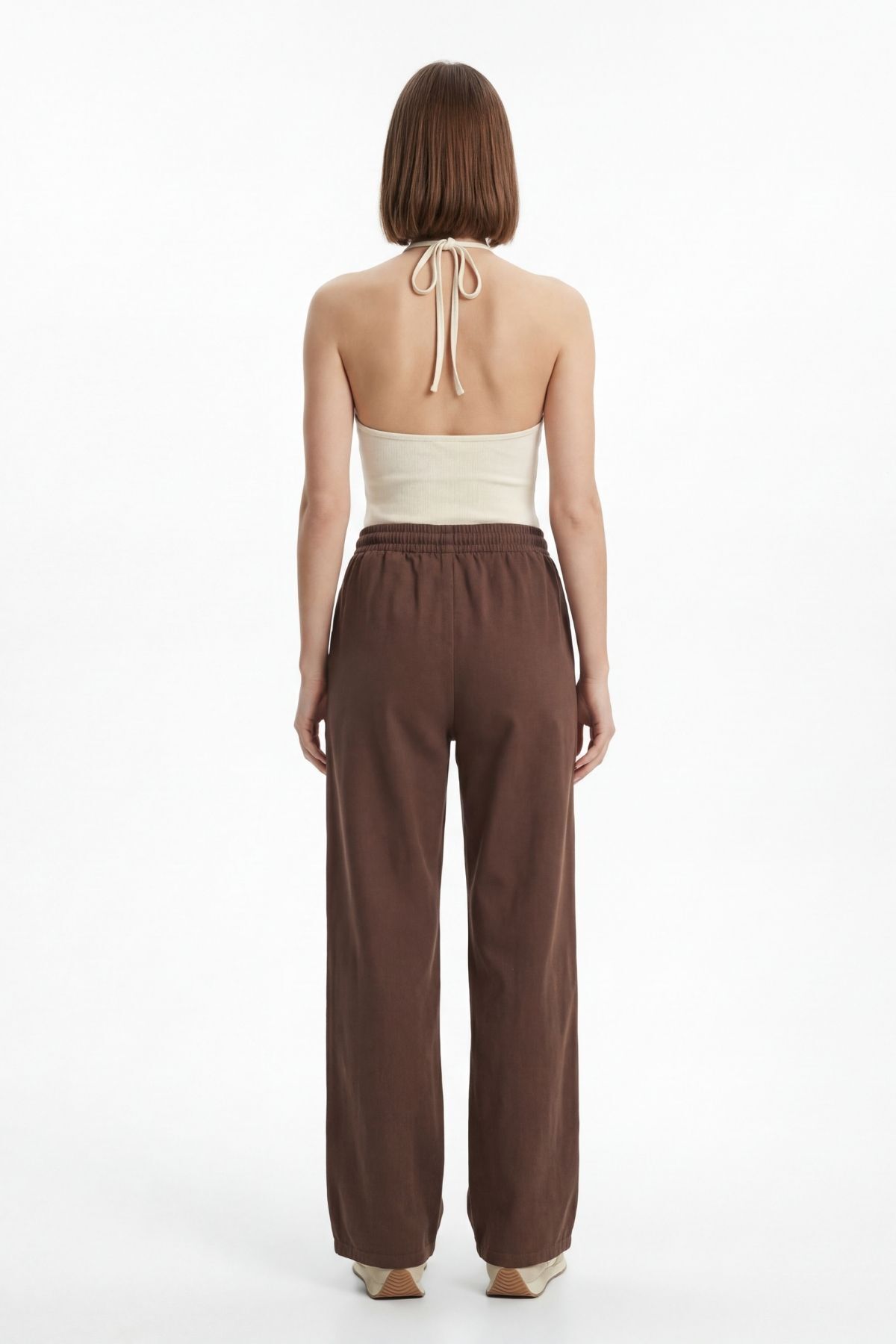 Kahve Bel Lastikli Pantolon 1200 - 3