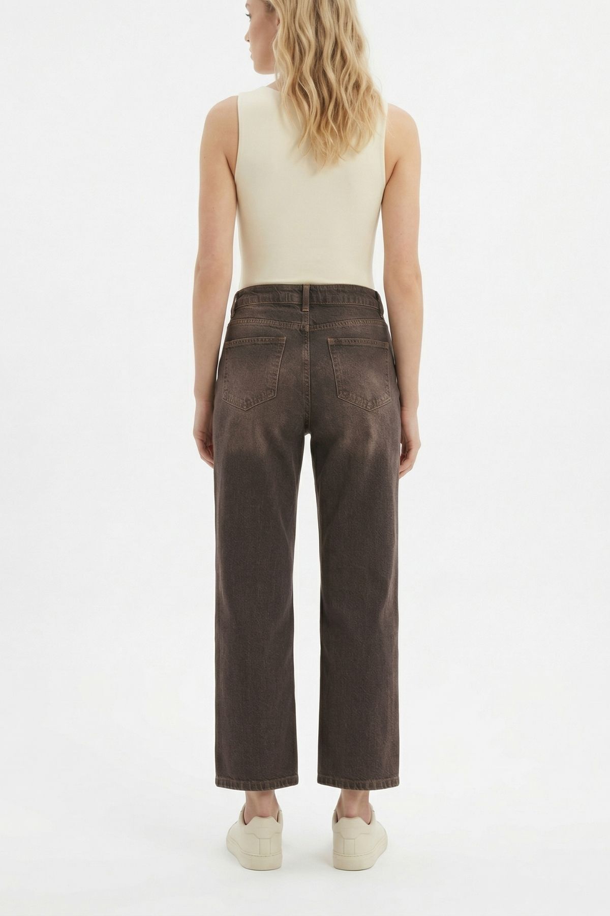 Kahve Çımalı Yıkamalı Jean 1302 - 3