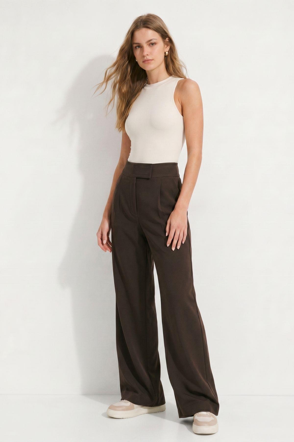 Kahve Cırtlı Pantolon 8410A - RAYS