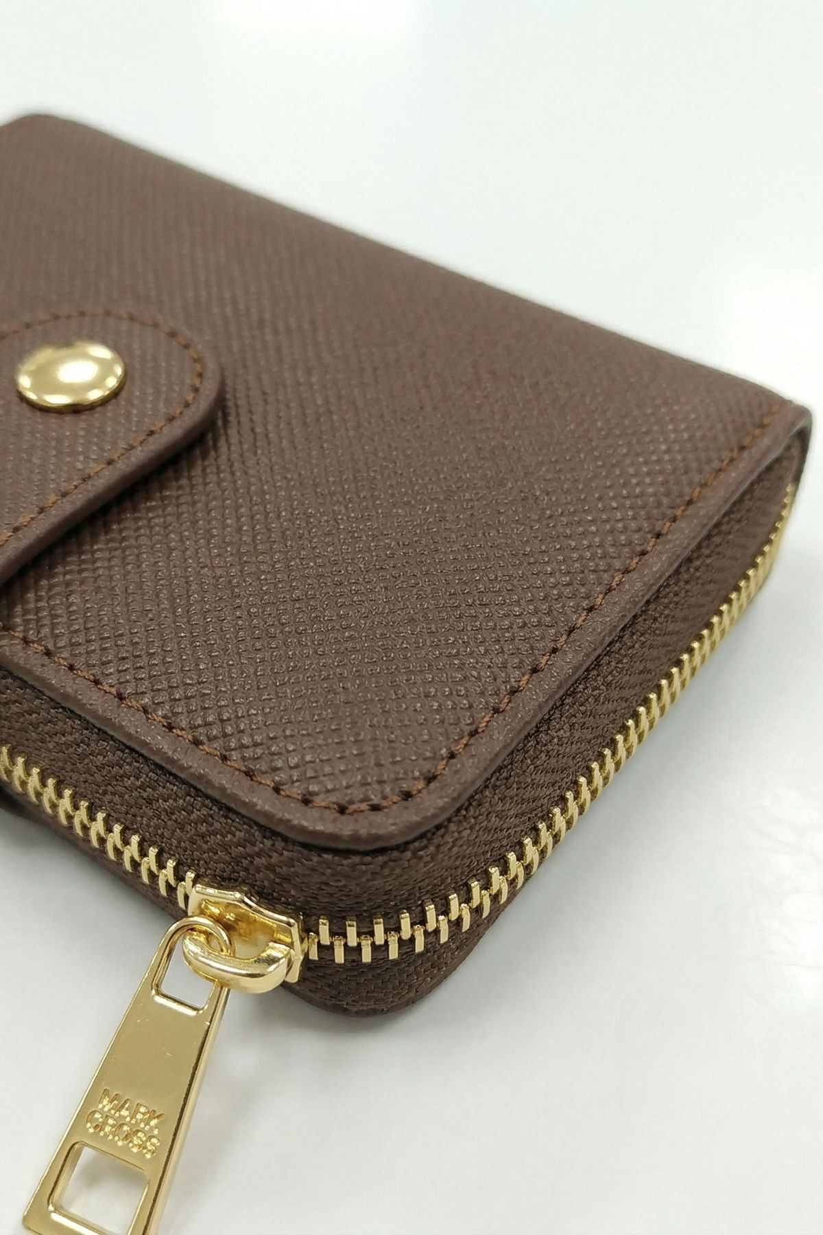 Kahve Çıtçıtlı Fermuarlı Cüzdan 243 - 2