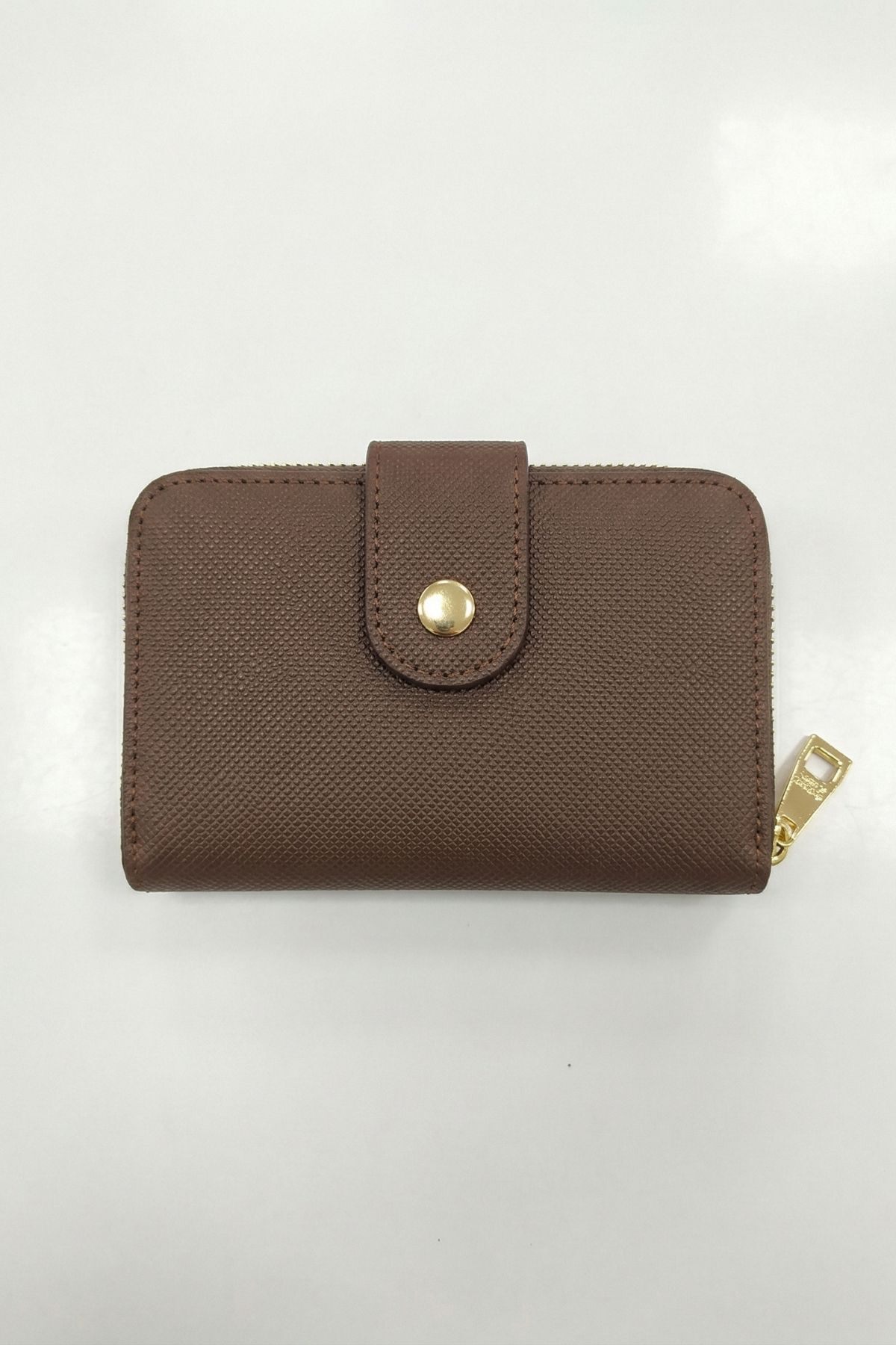 Kahve Çıtçıtlı Fermuarlı Cüzdan 243 - 3