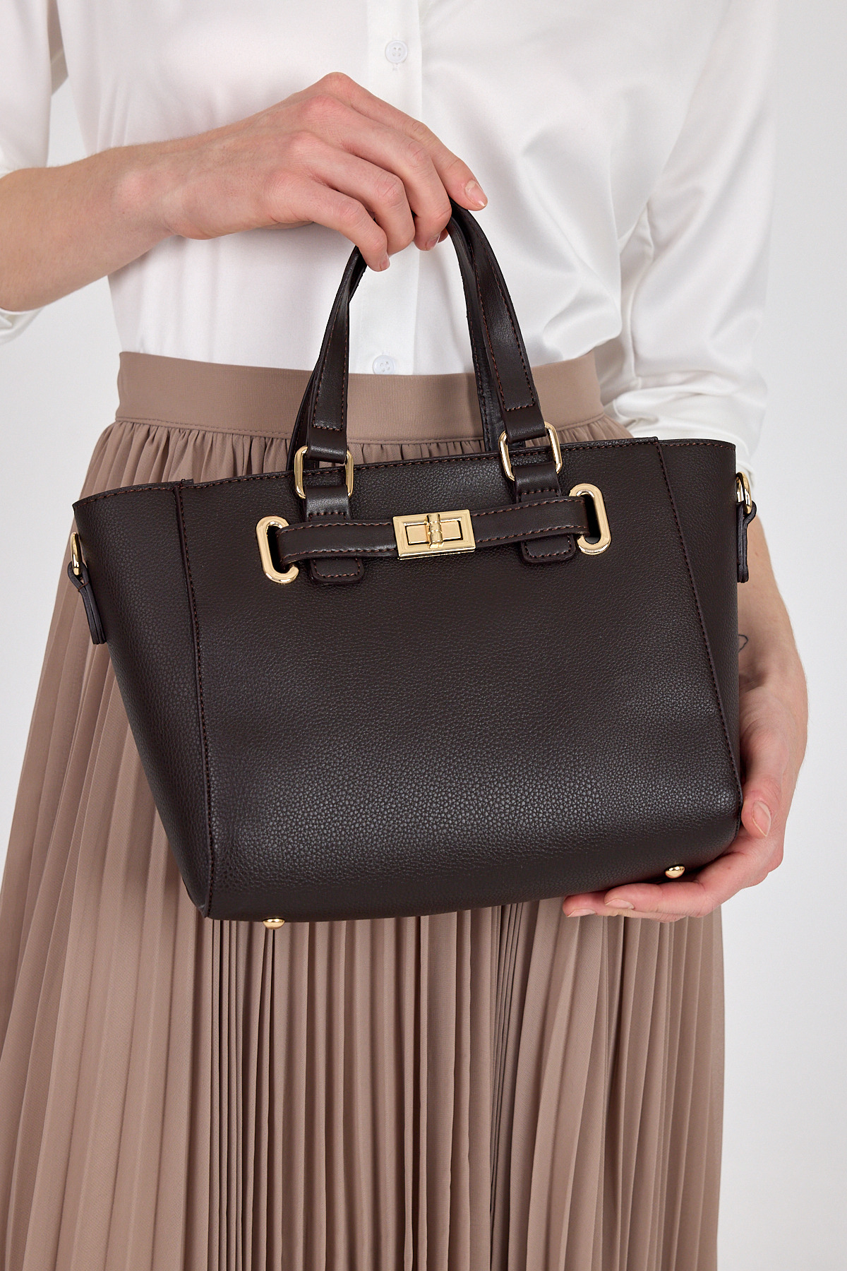 Kahve Deri Görünümlü Omuz Çantası 3029 - RAYS