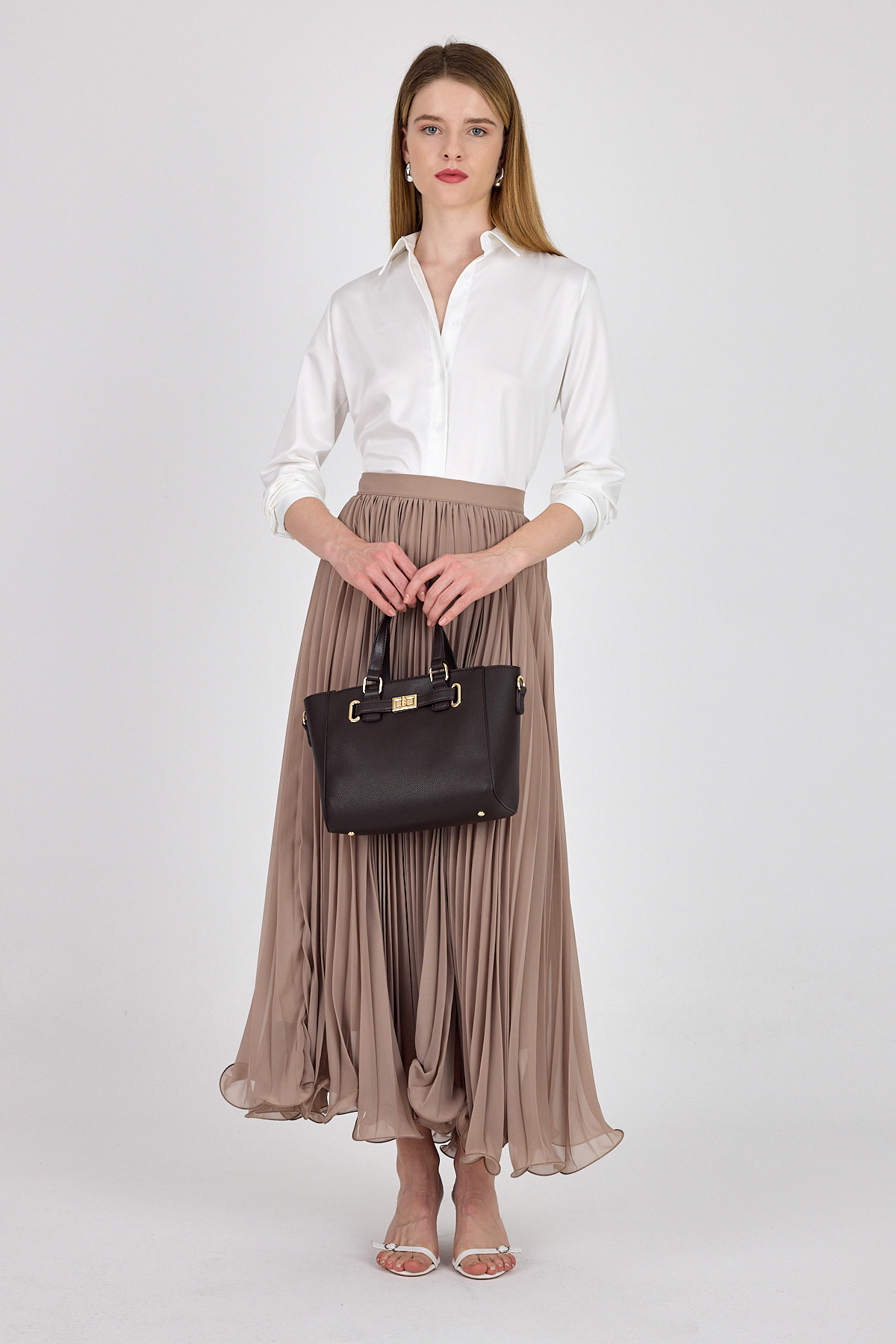 Kahve Deri Görünümlü Omuz Çantası 3029 - RAYS