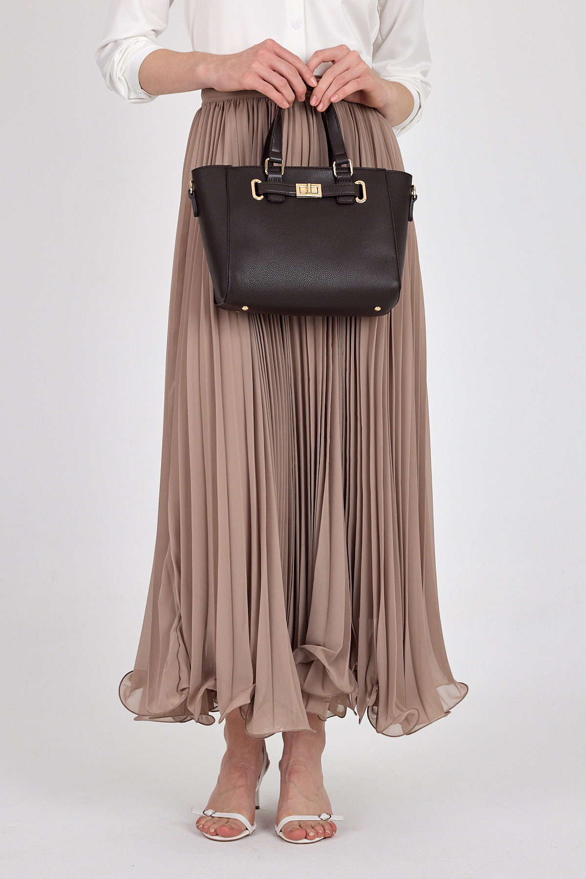 Kahve Deri Görünümlü Omuz Çantası 3029 - 6