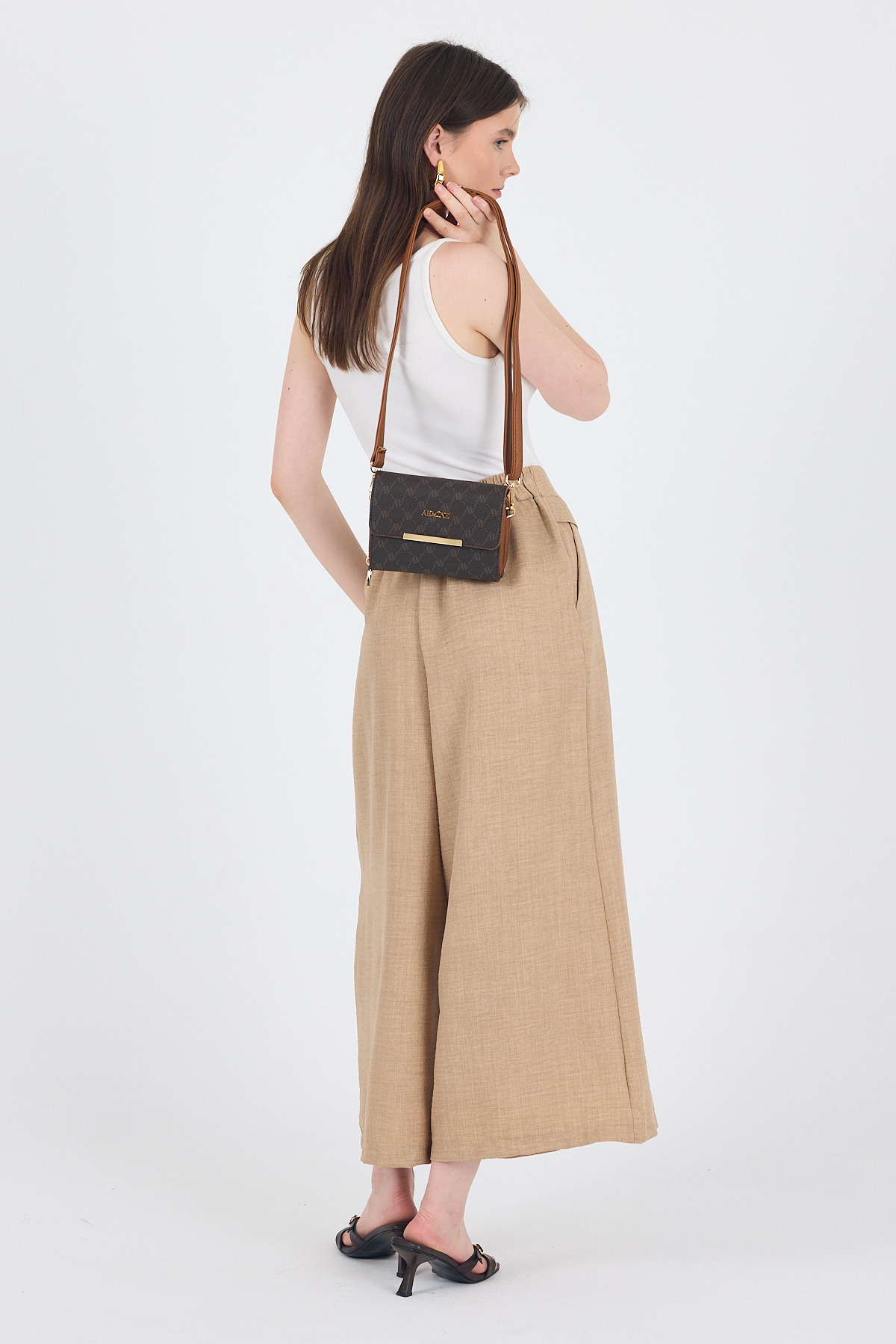 Kahve Desenli Omuz Çantası 381 - 5