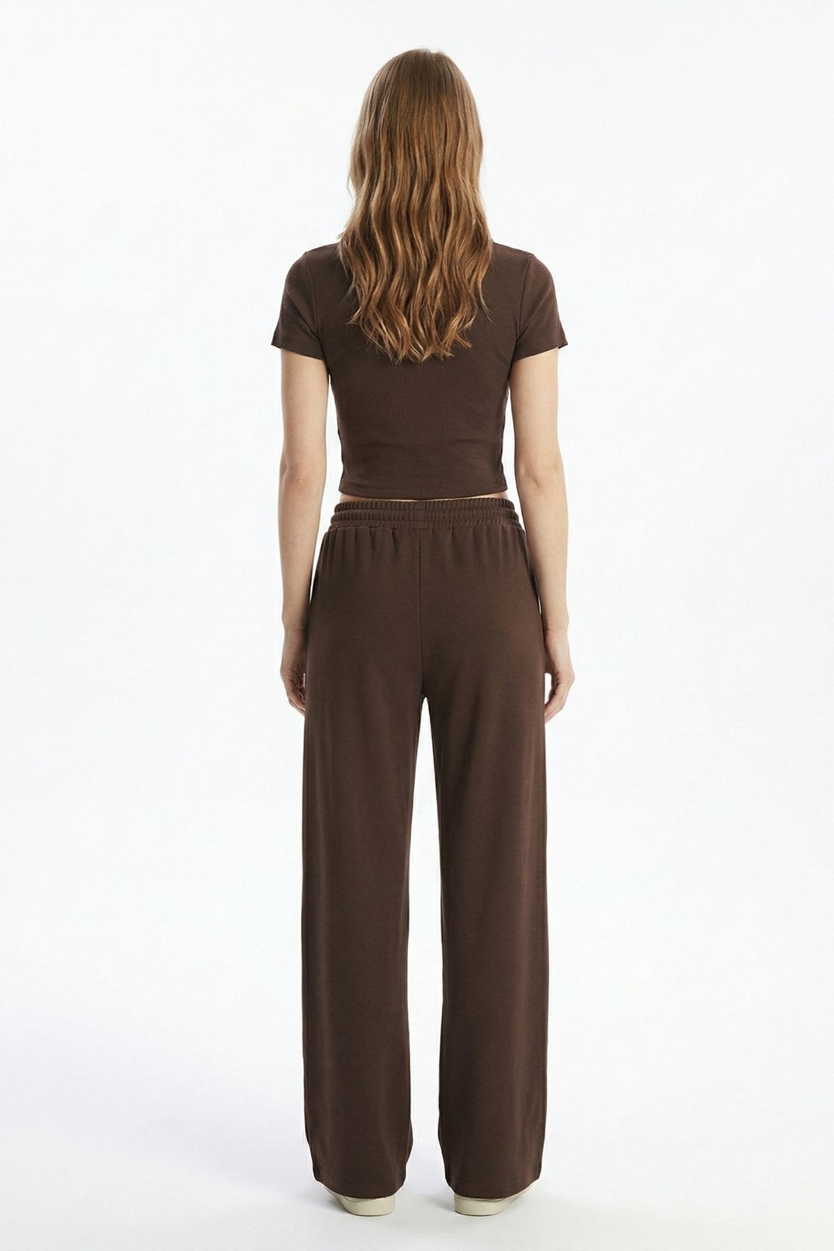 Kahve Fermuarlı Gömlek Yaka Eşofman Takım 0426 - 3