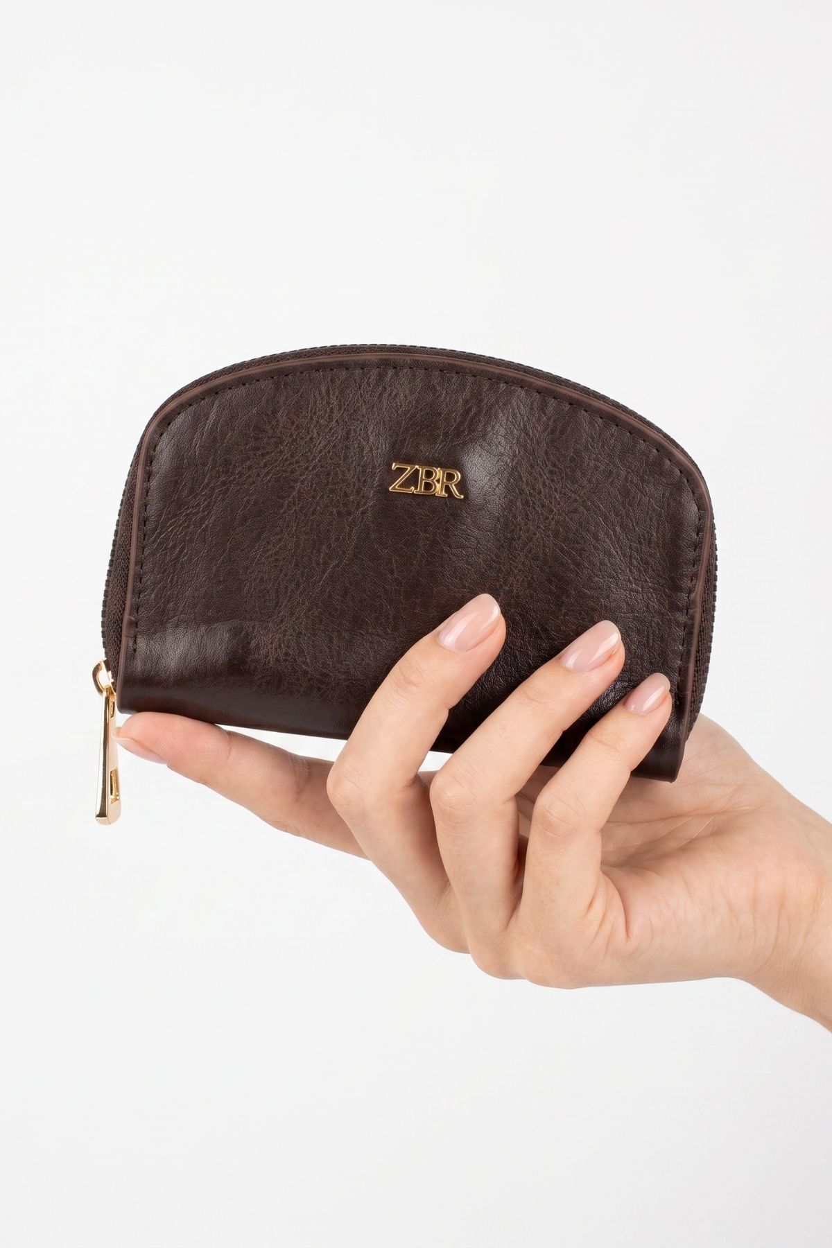 Kahve Fermuarlı Mini Cüzdan 235 - RAYS