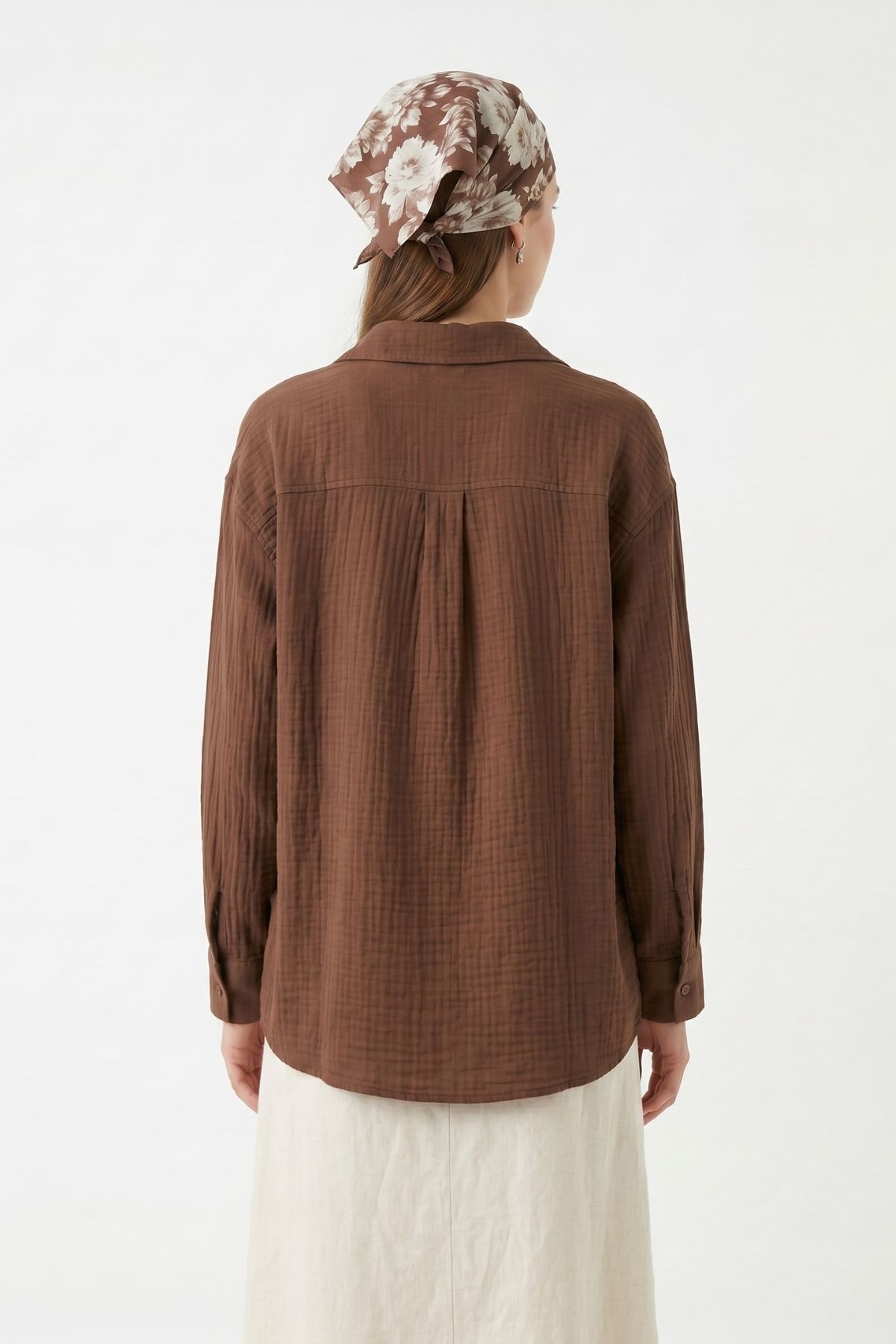 Kahve Önü Tek Cepli Gömlek 4697A - RAYS