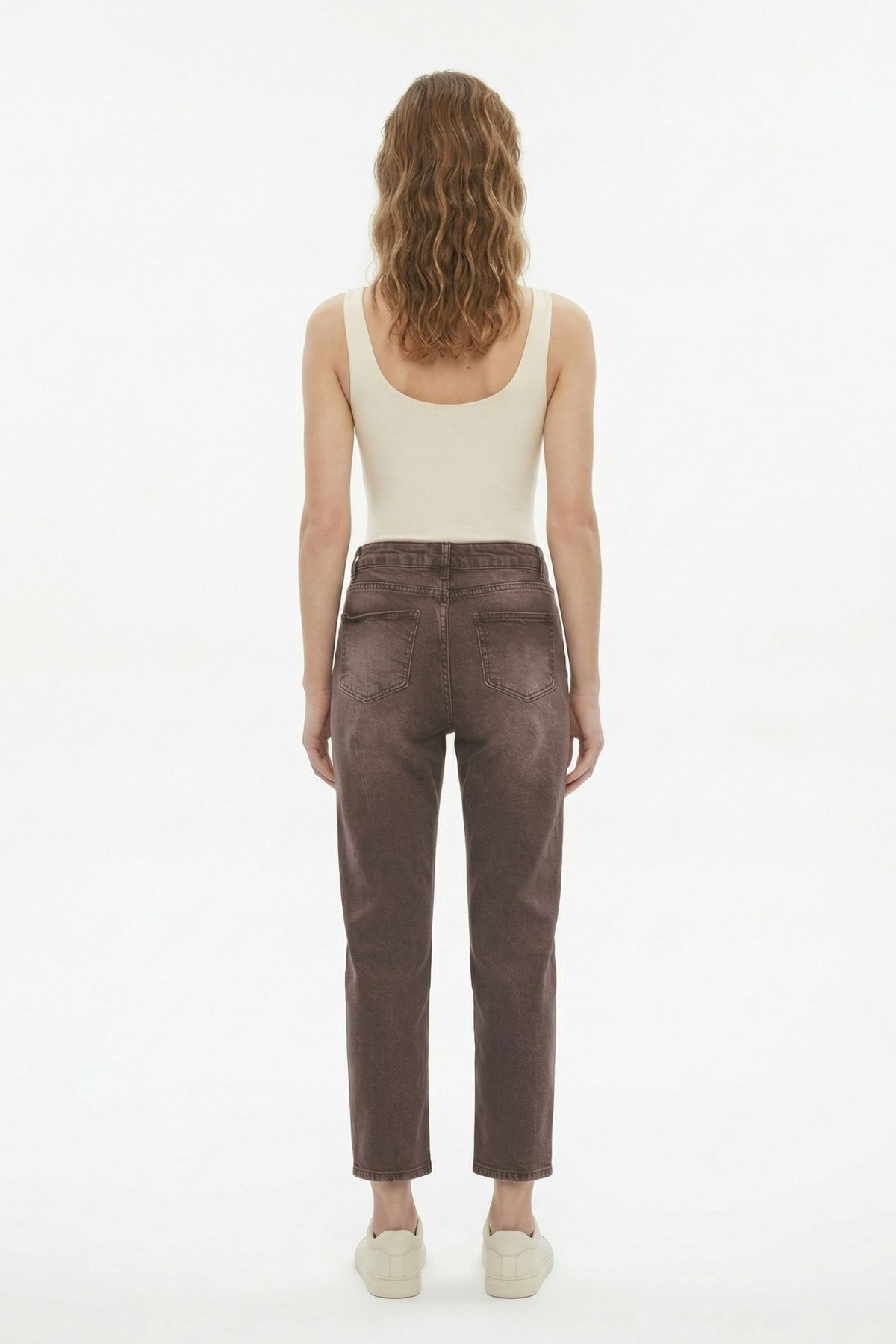 Paça Kesik Yıkamalı Jean 1303 Kahve - RAYS