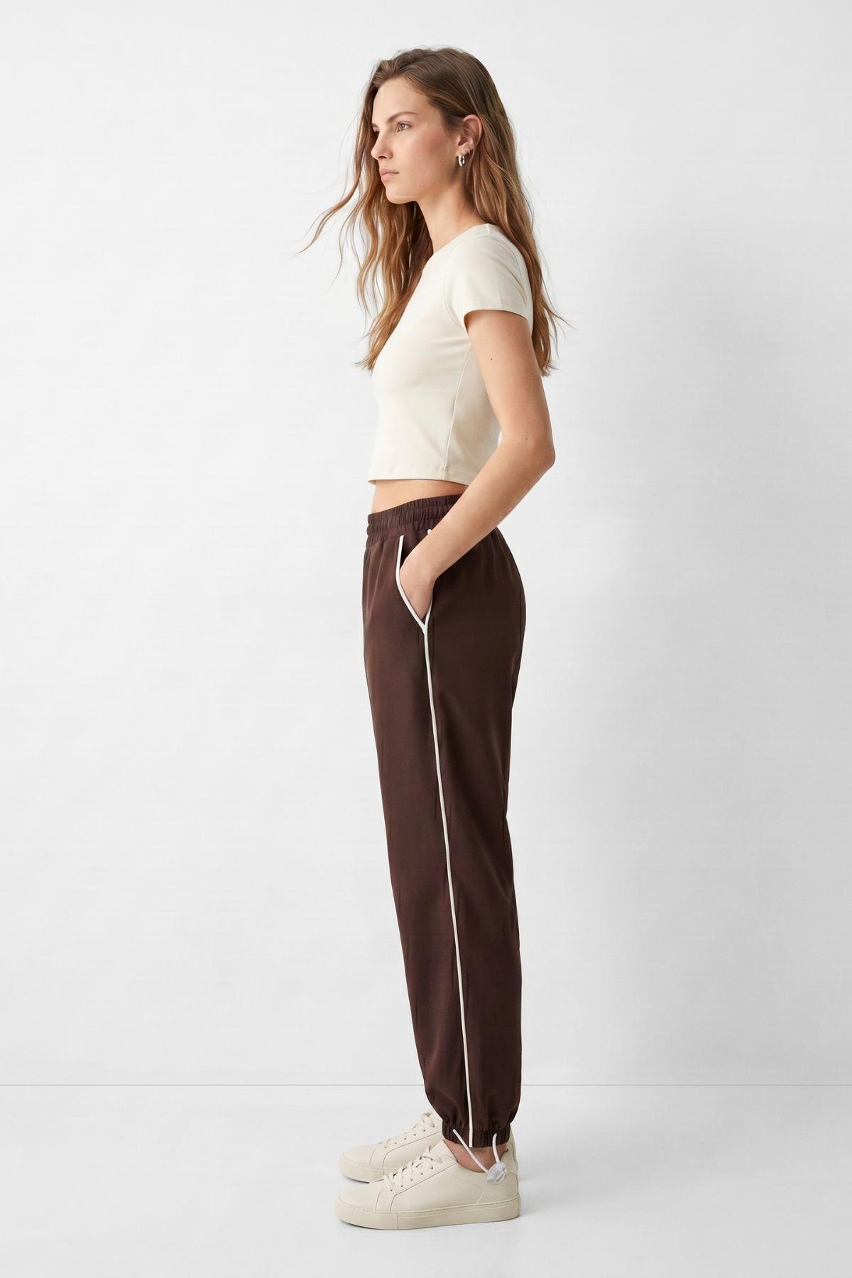 Paça Lastikli Eşofman 3205A Kahve - RAYS