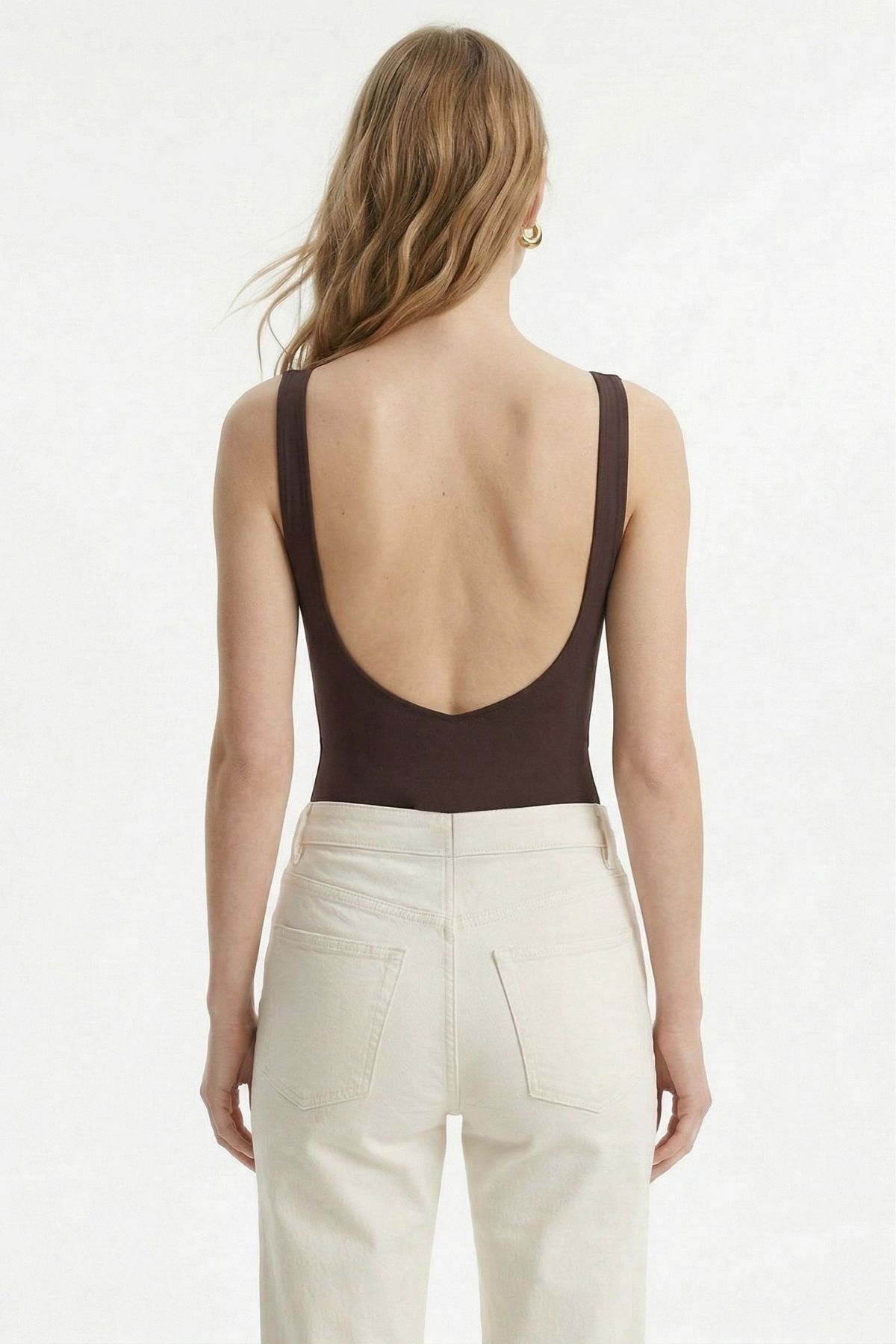 Kahve U Yaka Zıbınlı Atlet 5087 - RAYS