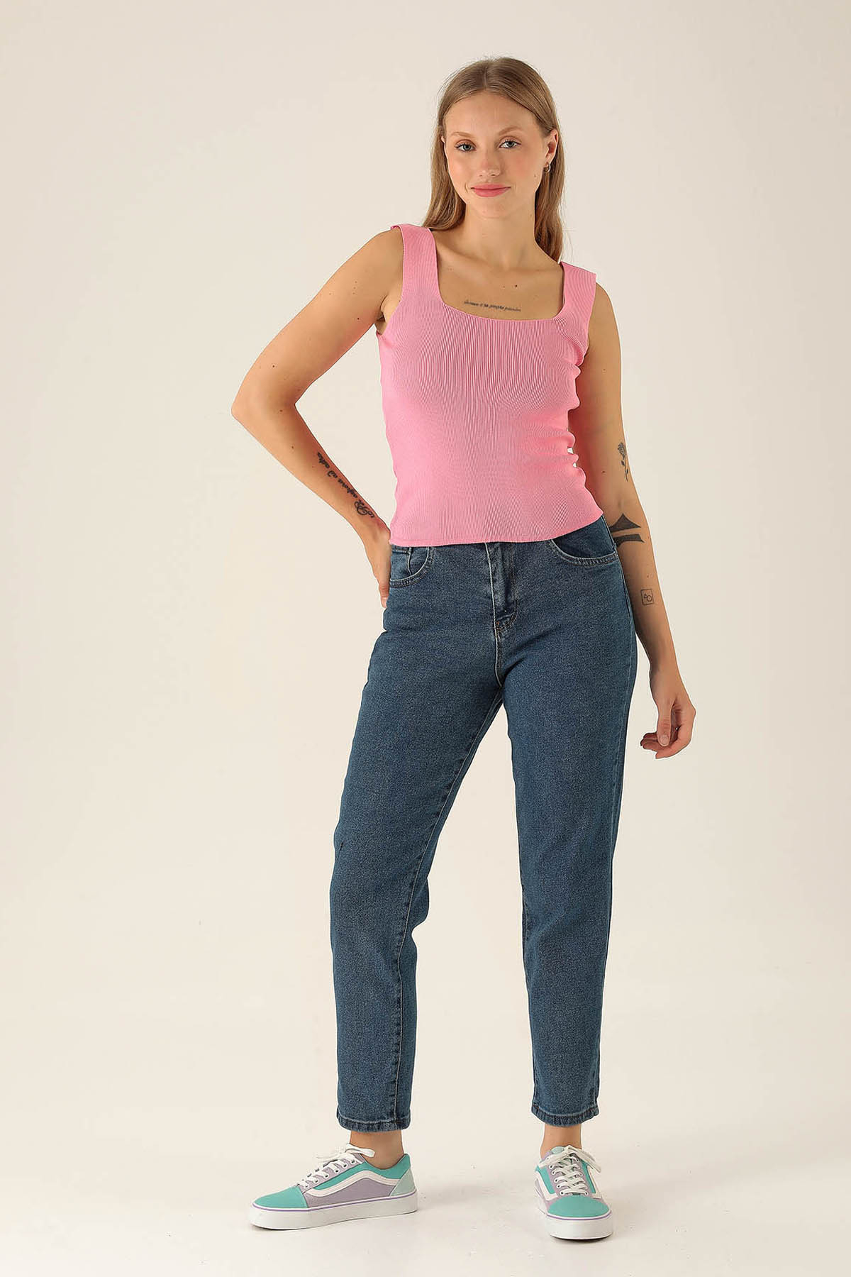 Kalın Askı Bayan Atlet - 4140 Pembe - 3