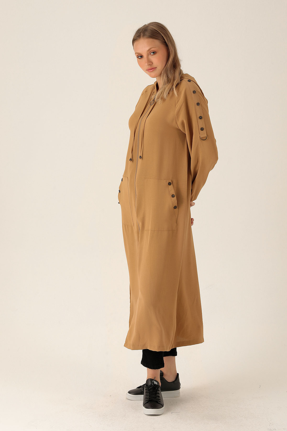 Kapüşunlu Uzun Kap - 6298A Vizon - 2