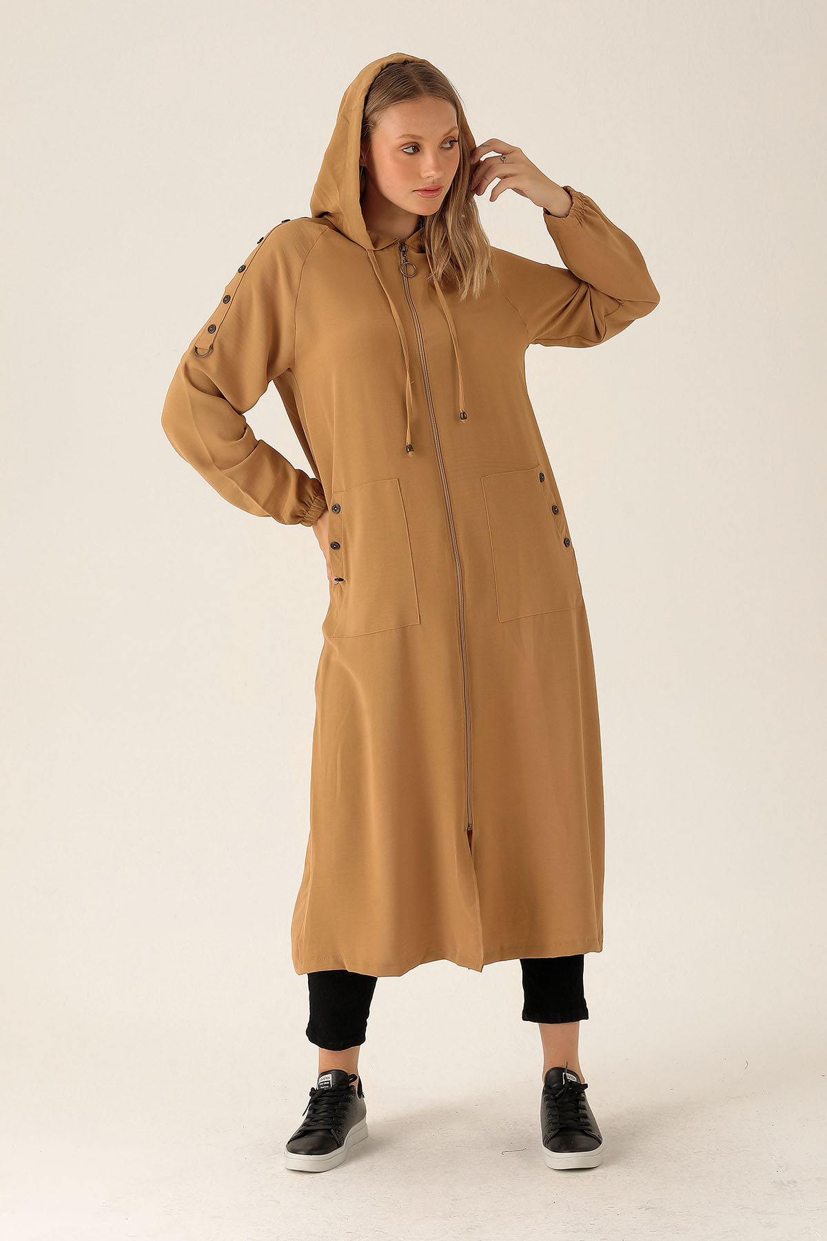 Kapüşunlu Uzun Kap - 6298A Vizon - 4