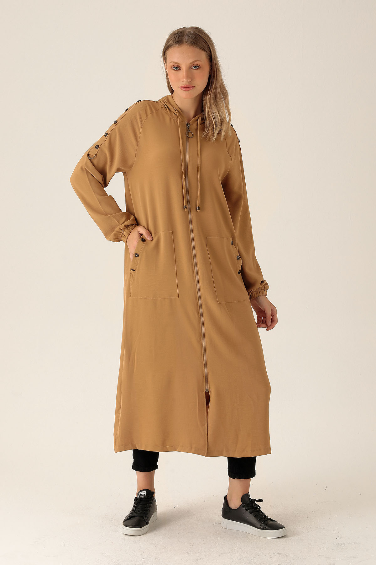 Kapüşunlu Uzun Kap - 6298A Vizon - 1