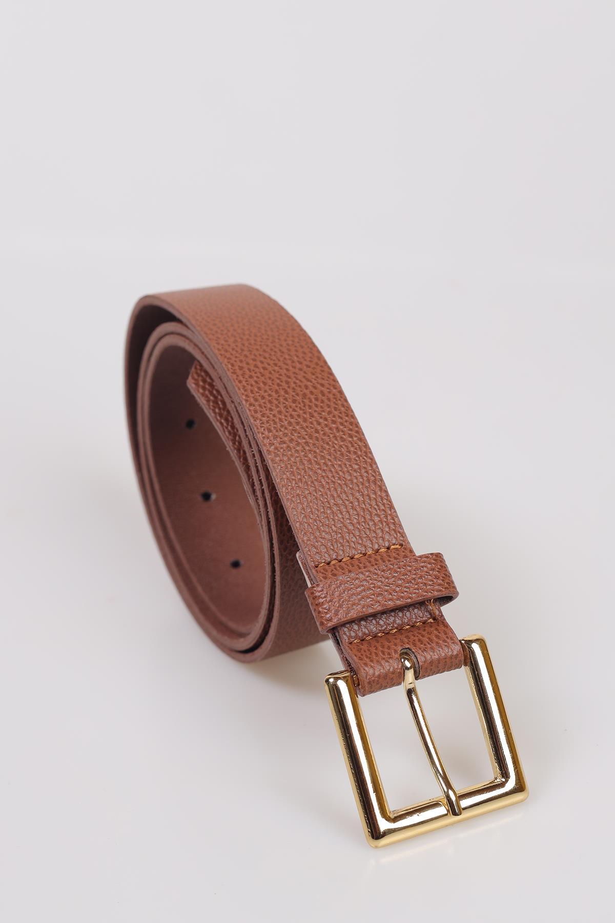 Kare Tokalı Bayan Kemer - 210 Taba - 3