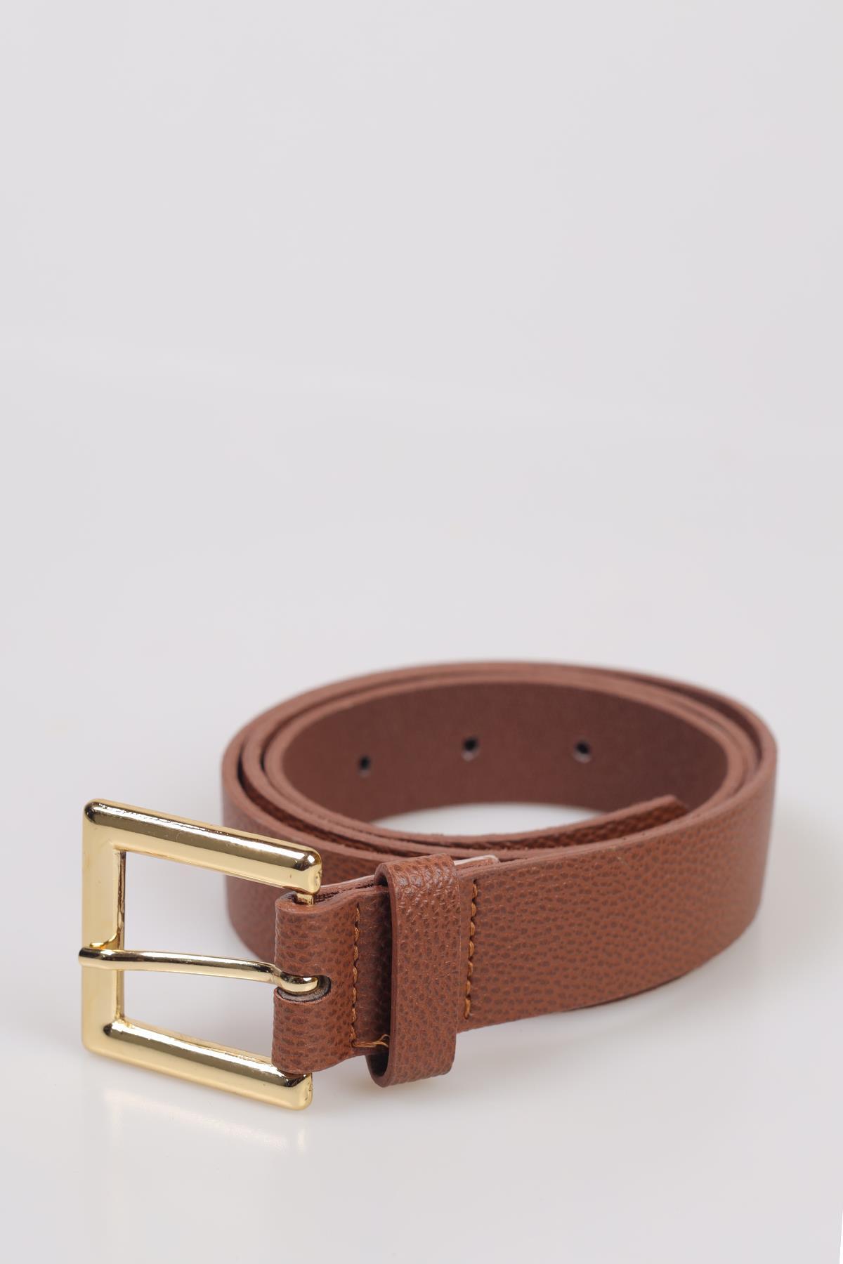 Kare Tokalı Bayan Kemer - 210 Taba - 2