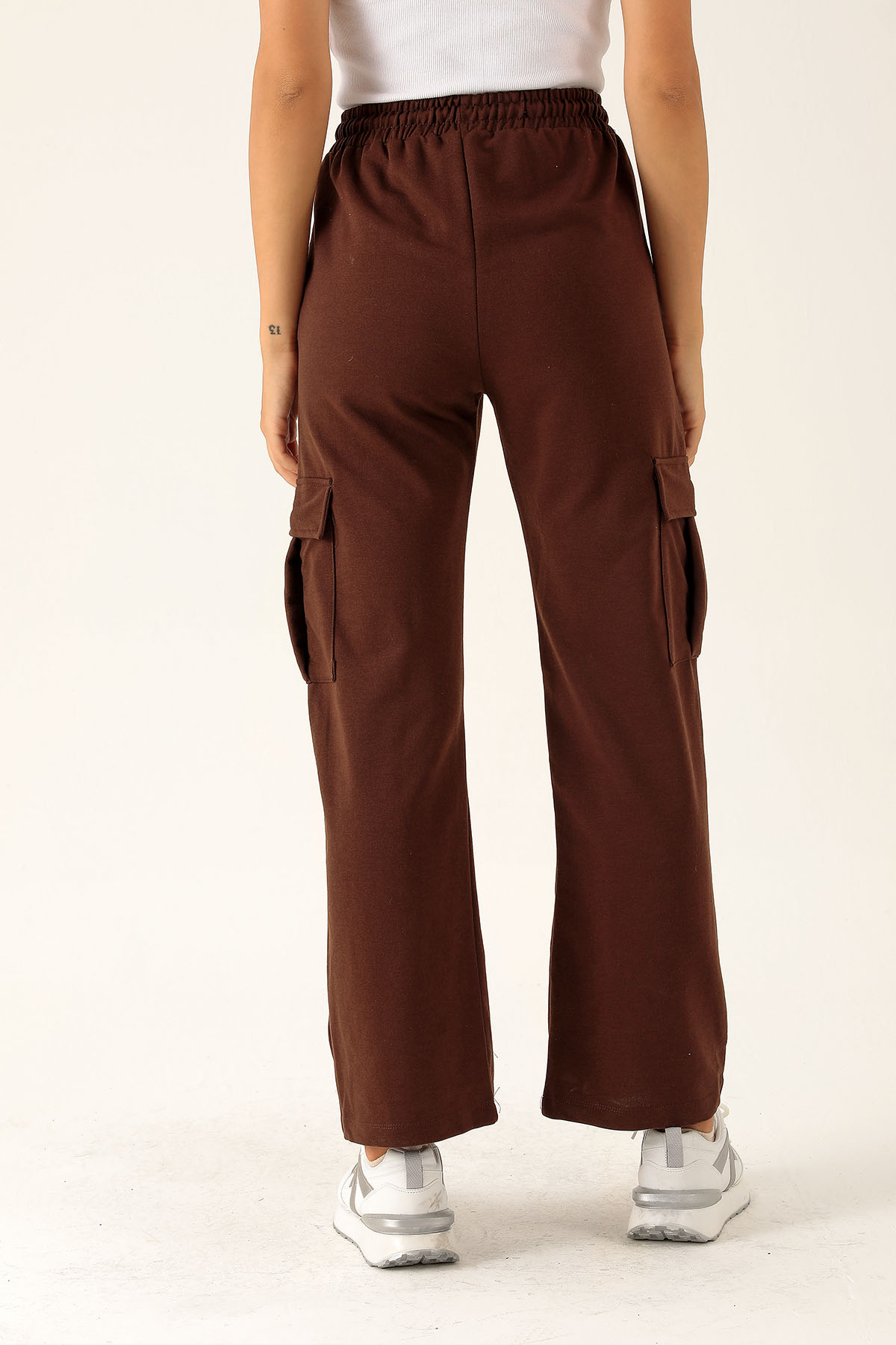 Kargo Cep Palazzo Eşofman - 23364 Acı Kahve - 5