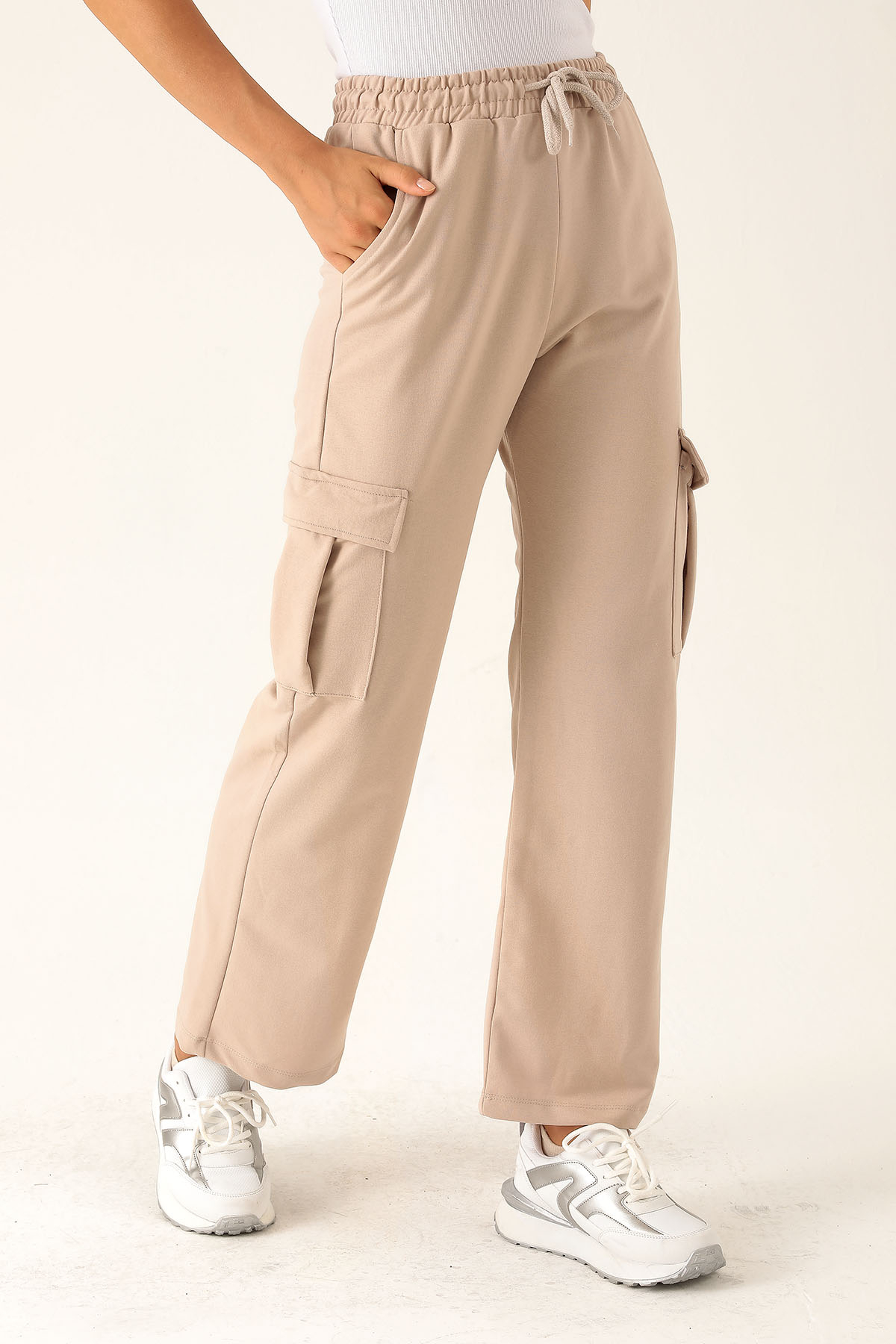 Kargo Cep Palazzo Eşofman - 23364 Bej - 3