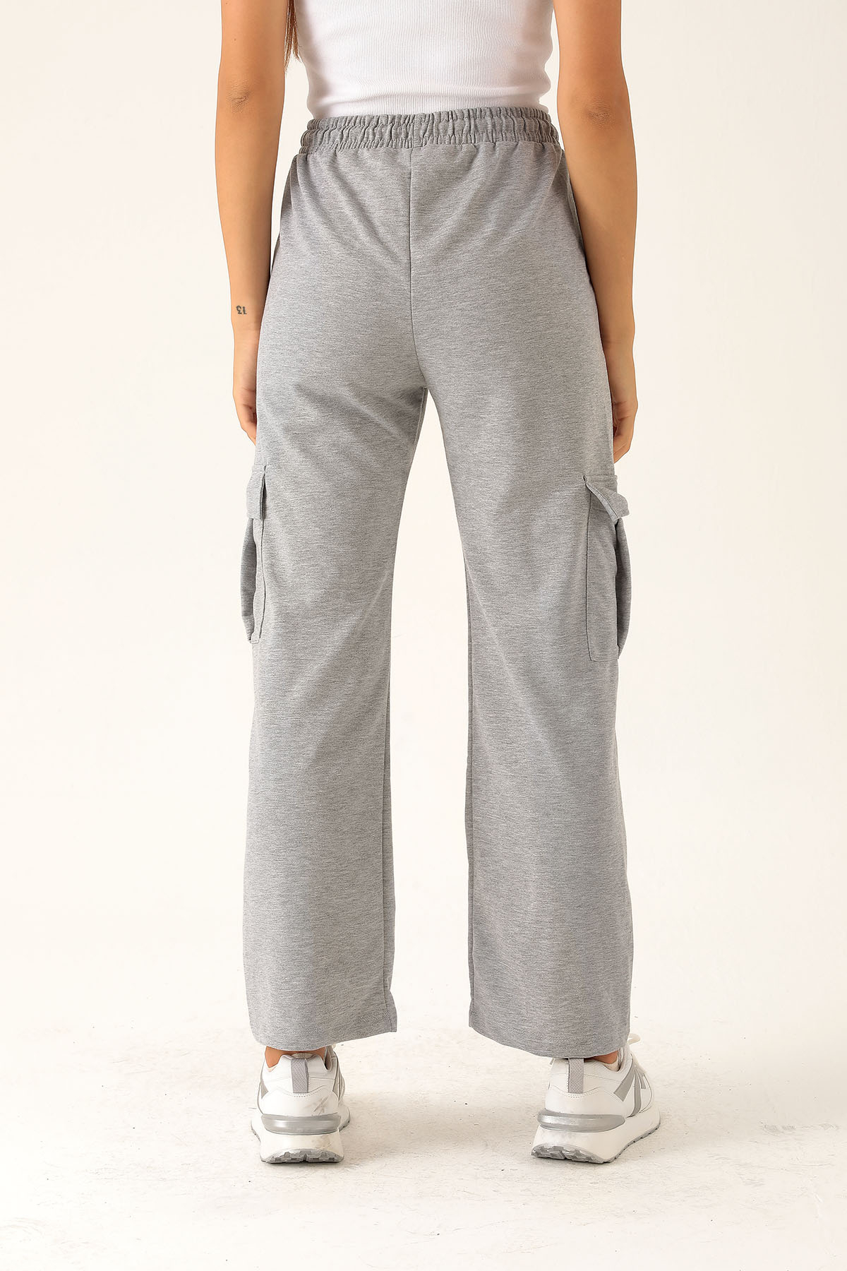 Kargo Cep Palazzo Eşofman - 23364 Gri - 5