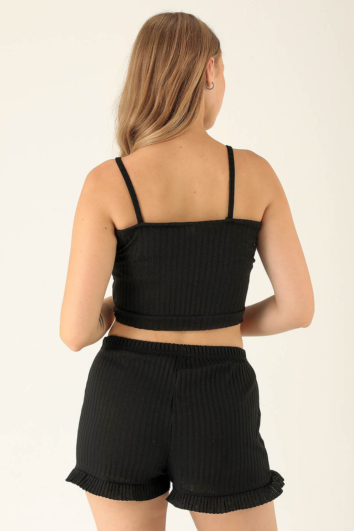 Kaşkorse Şortlu Takım - 01051 Siyah - 5