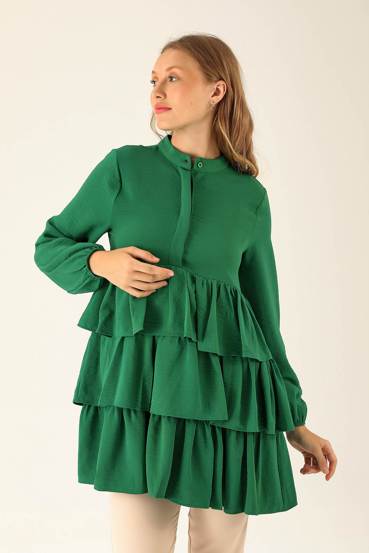 Kat Kat Detaylı Tunik - 6470A Benetton Yeşili - 2