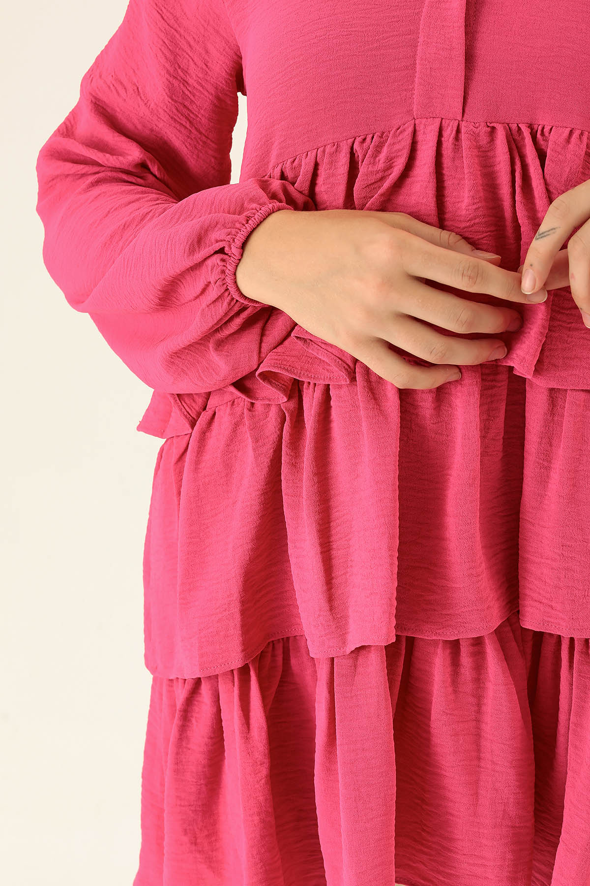 Kat Kat Detaylı Tunik - 6470A Fuşya - 6