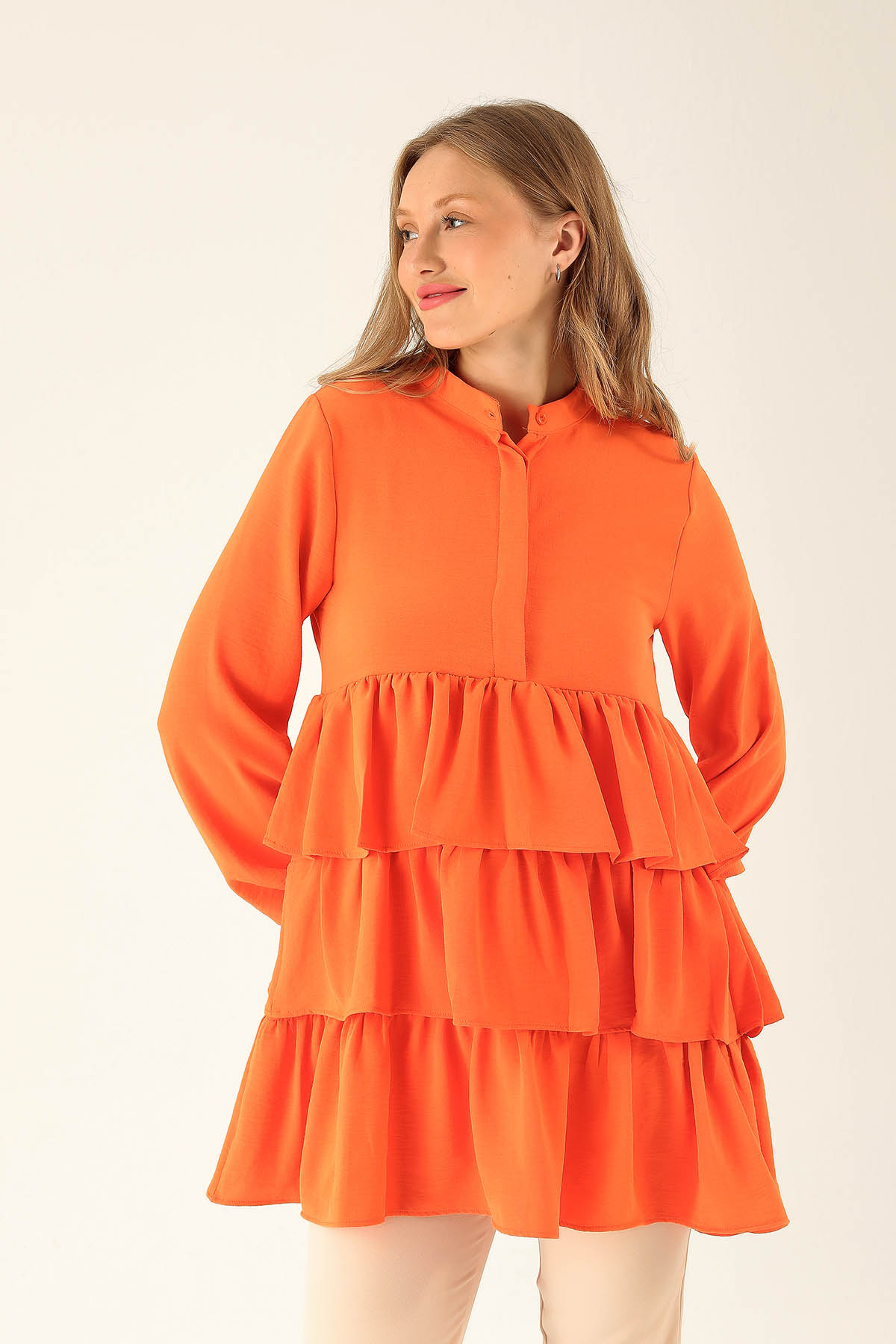 Kat Kat Detaylı Tunik - 6470A Orange - 2