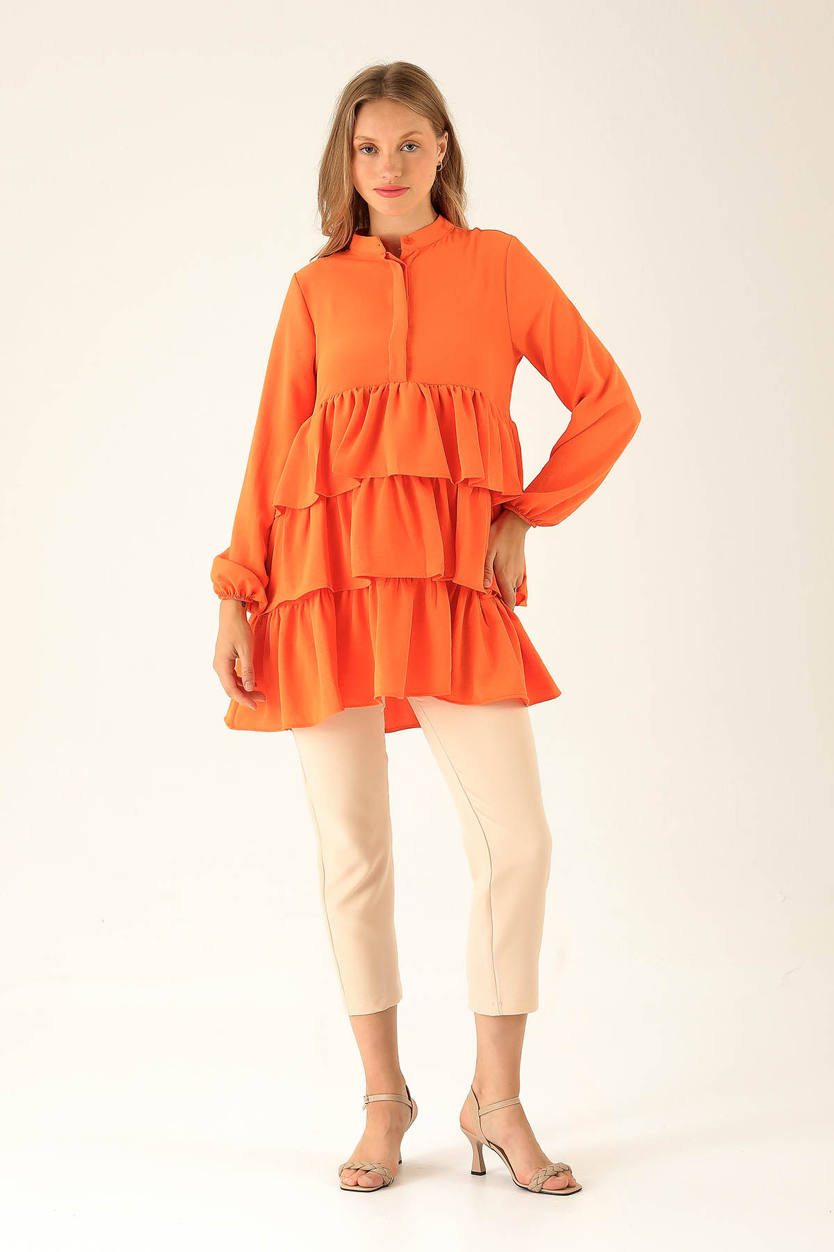 Kat Kat Detaylı Tunik - 6470A Orange - 3