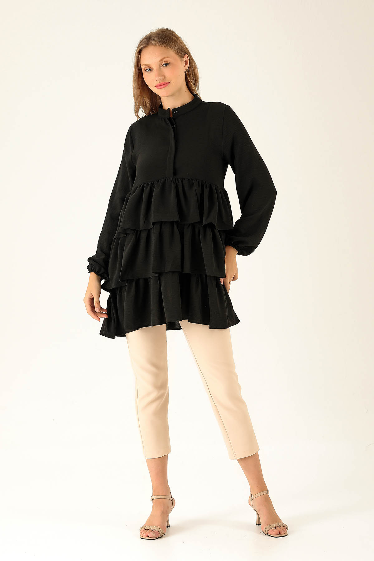 Kat Kat Detaylı Tunik - 6470A Siyah - 3