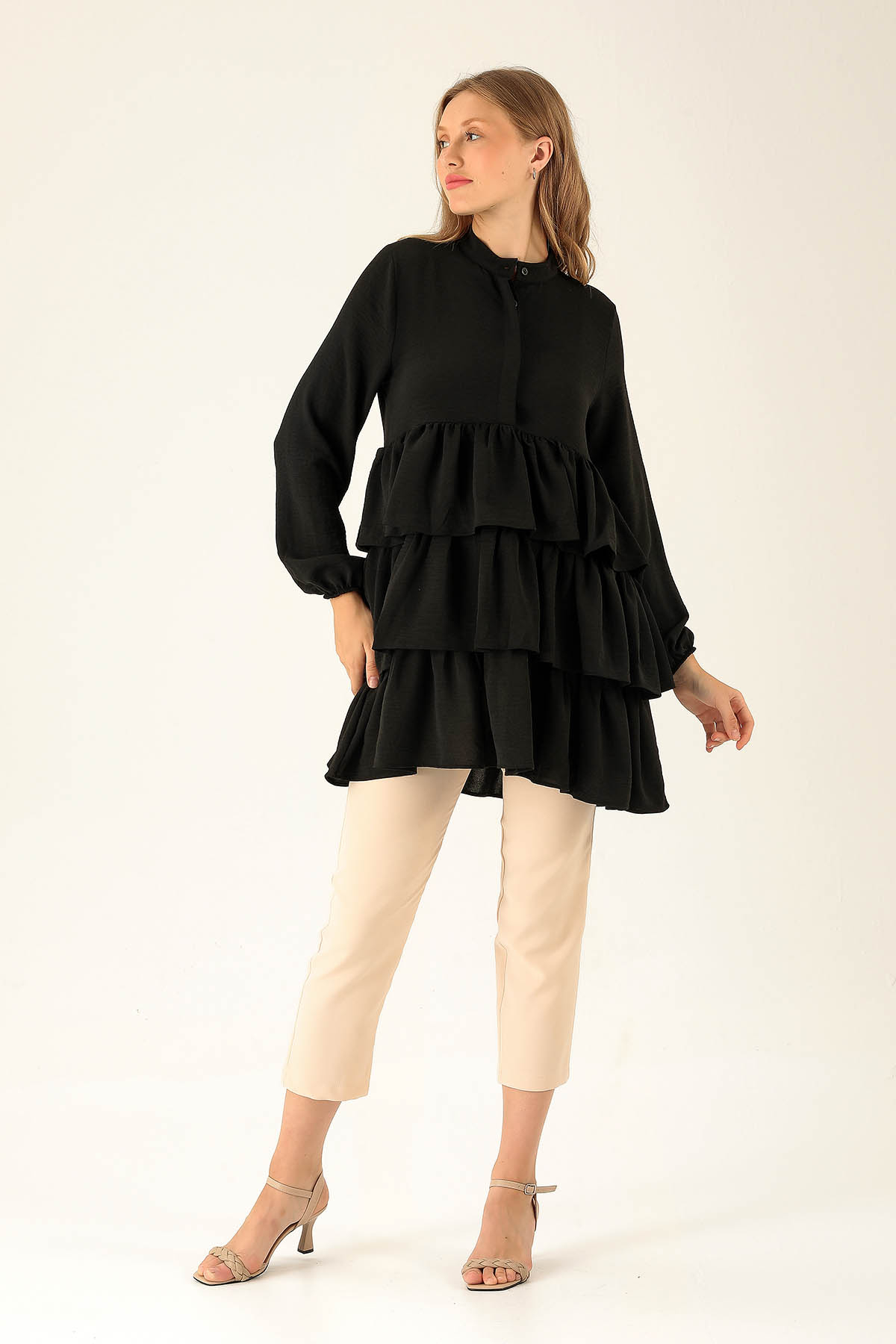 Kat Kat Detaylı Tunik - 6470A Siyah - 4