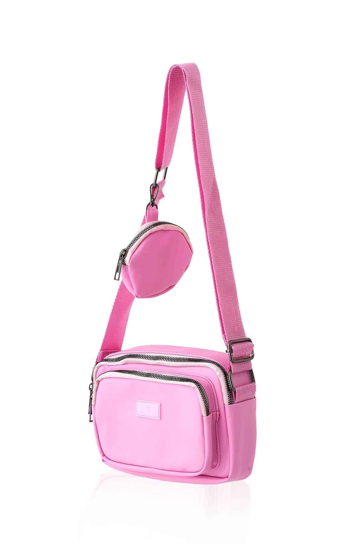 Kırınkıl Kumaş Bayan Cüzdanlı Çanta - 3064 Pembe - 3