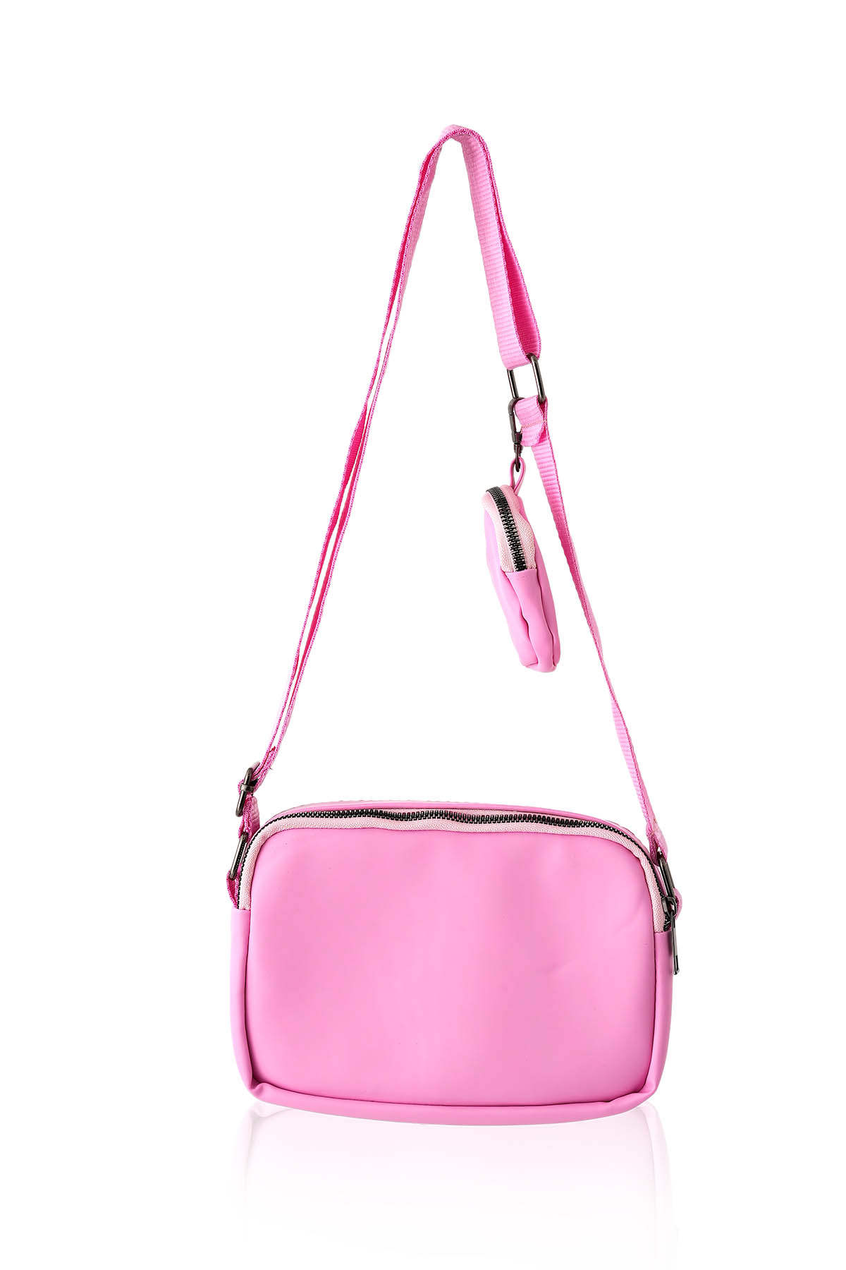 Kırınkıl Kumaş Bayan Cüzdanlı Çanta - 3064 Pembe - 2