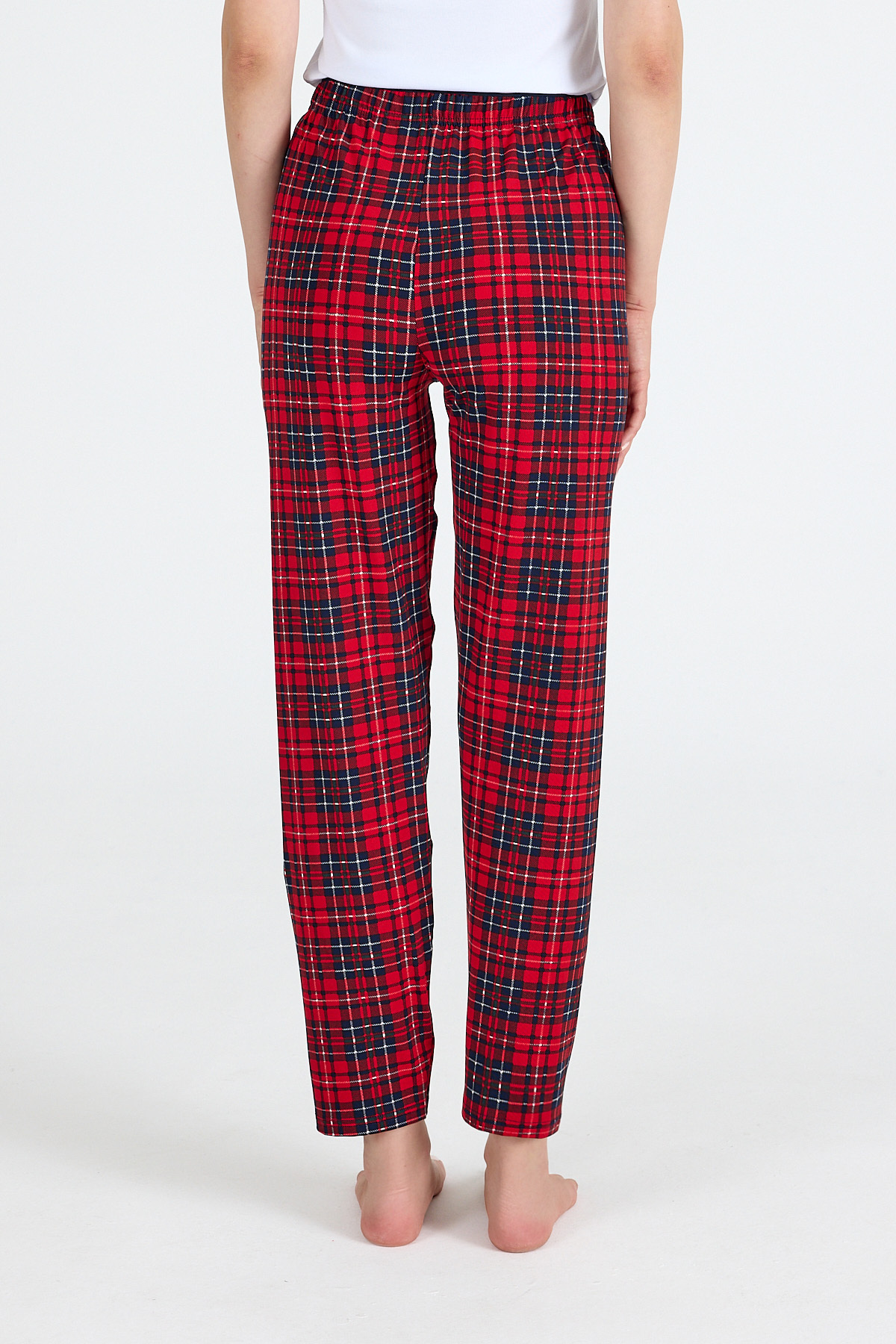 Kırmızı Dama Desenli Pijama Altı 4522 - 5