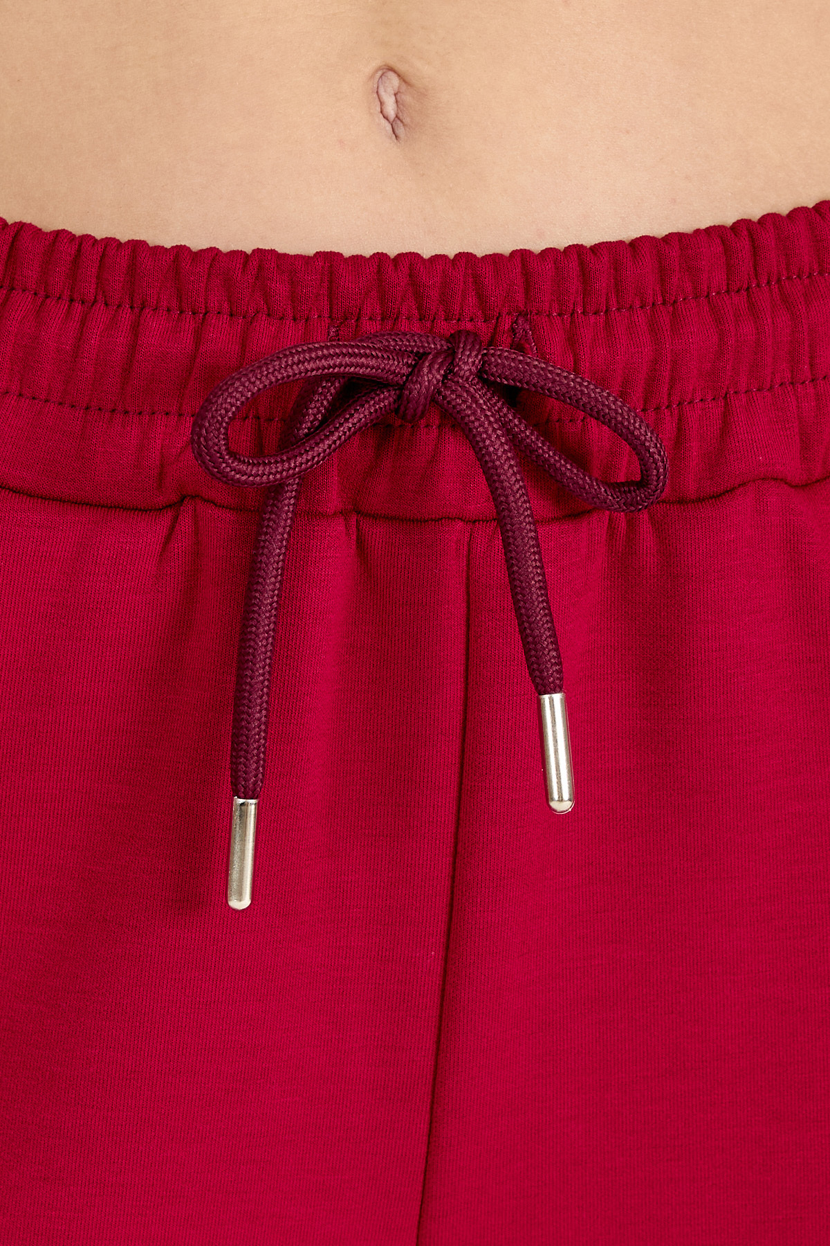 Kırmızı Yumuşak Dokulu Esnek Premium Kumaş Rahat Kalıp Eşofman Altı 8242 - 4