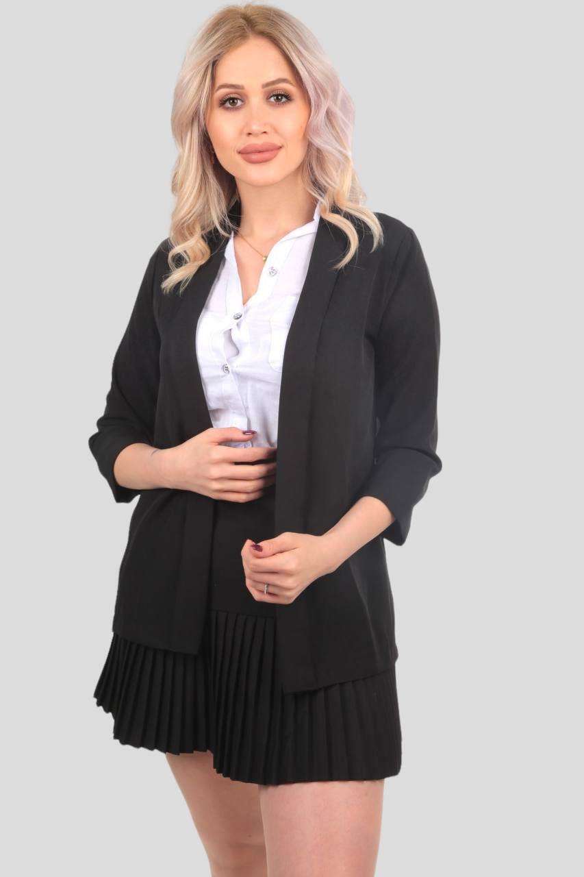 Kol Katlama Detay Ceket - 6382A Siyah - 1