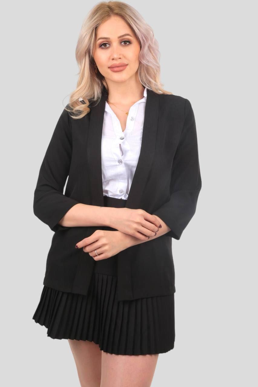 Kol Katlama Detay Ceket - 6382A Siyah - 3