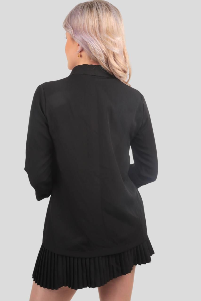 Kol Katlama Detay Ceket - 6382A Siyah - 4