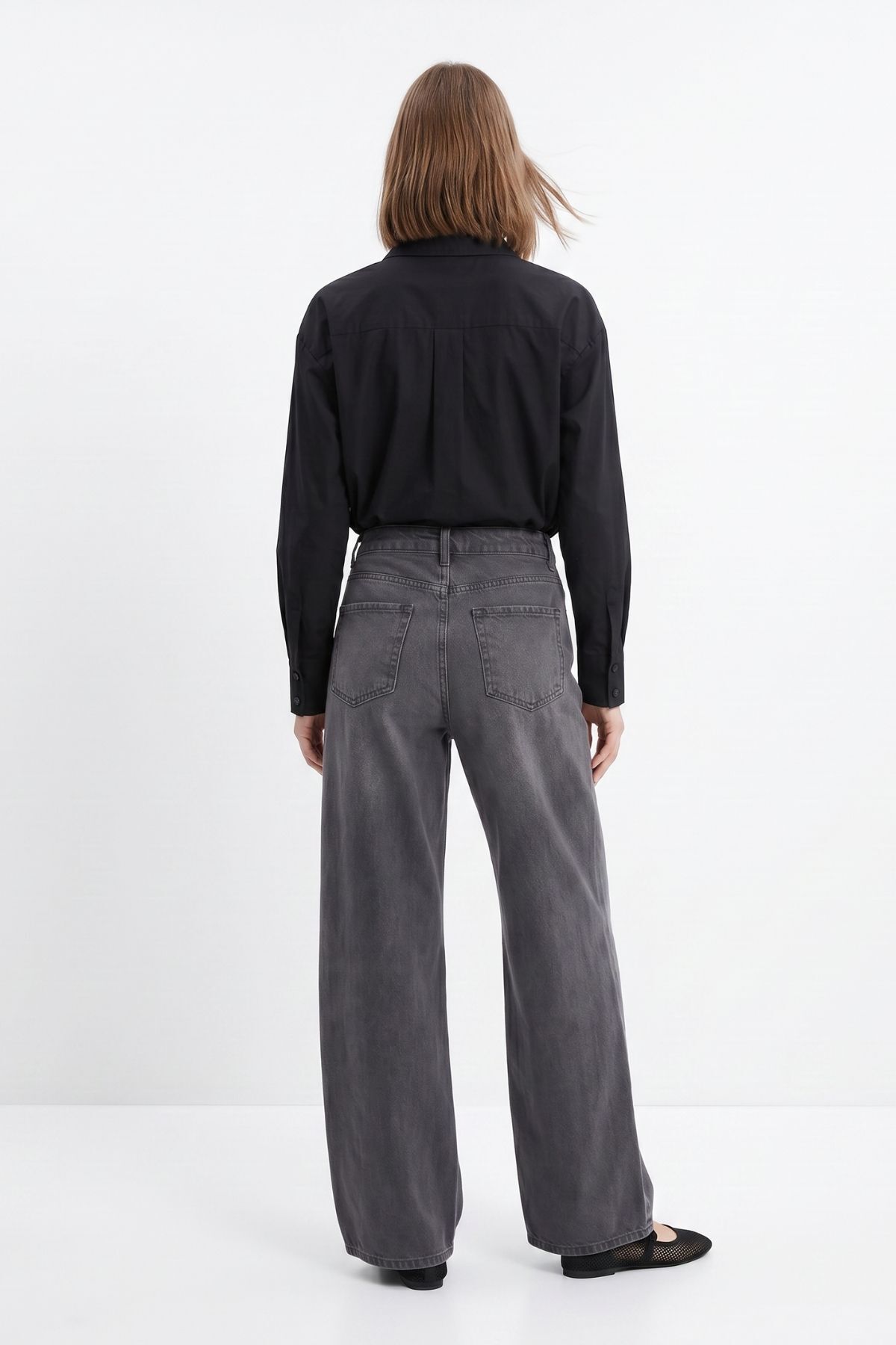 Koyu Füme Bol Paça Pantolon 1062 - 3