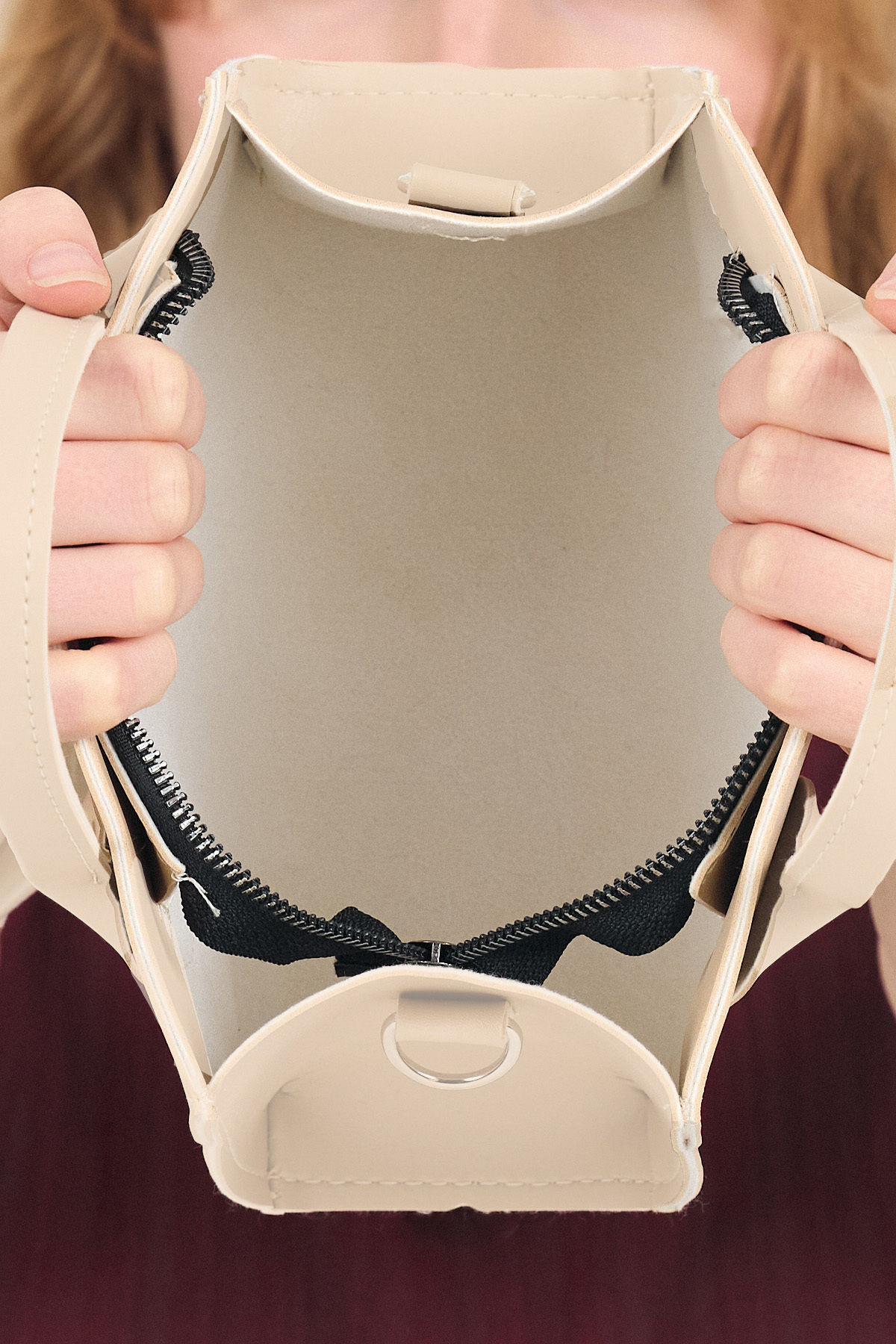 Krem Askılı El ve Kol Çantası 9217 - 5