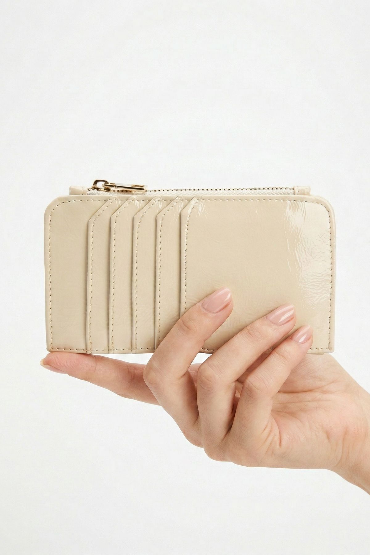 Krem Fermuar Detaylı Parlak Kartlık 230 - RAYS