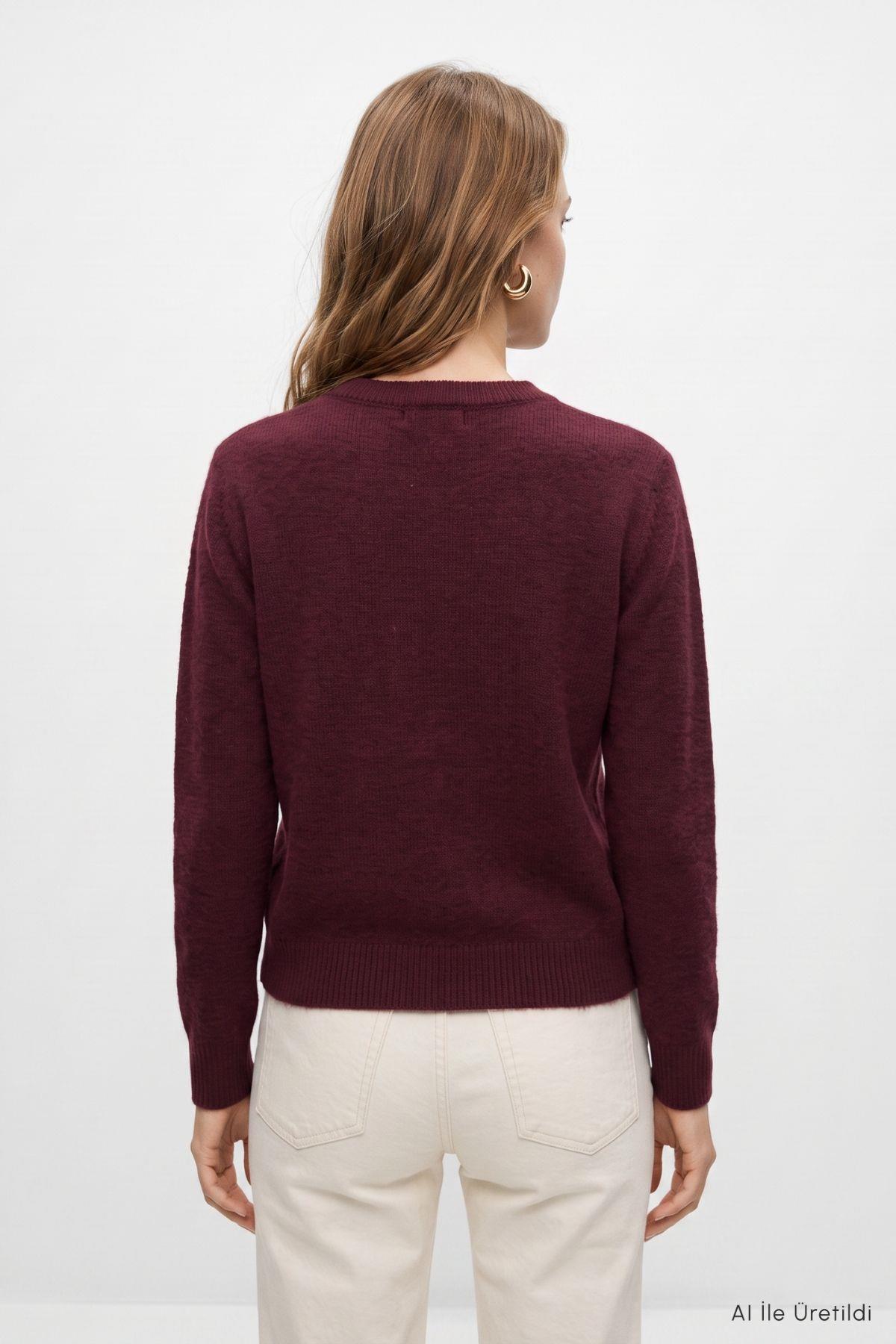 Kurdele Nakış Kazak 70056-1 Bordo - RAYS