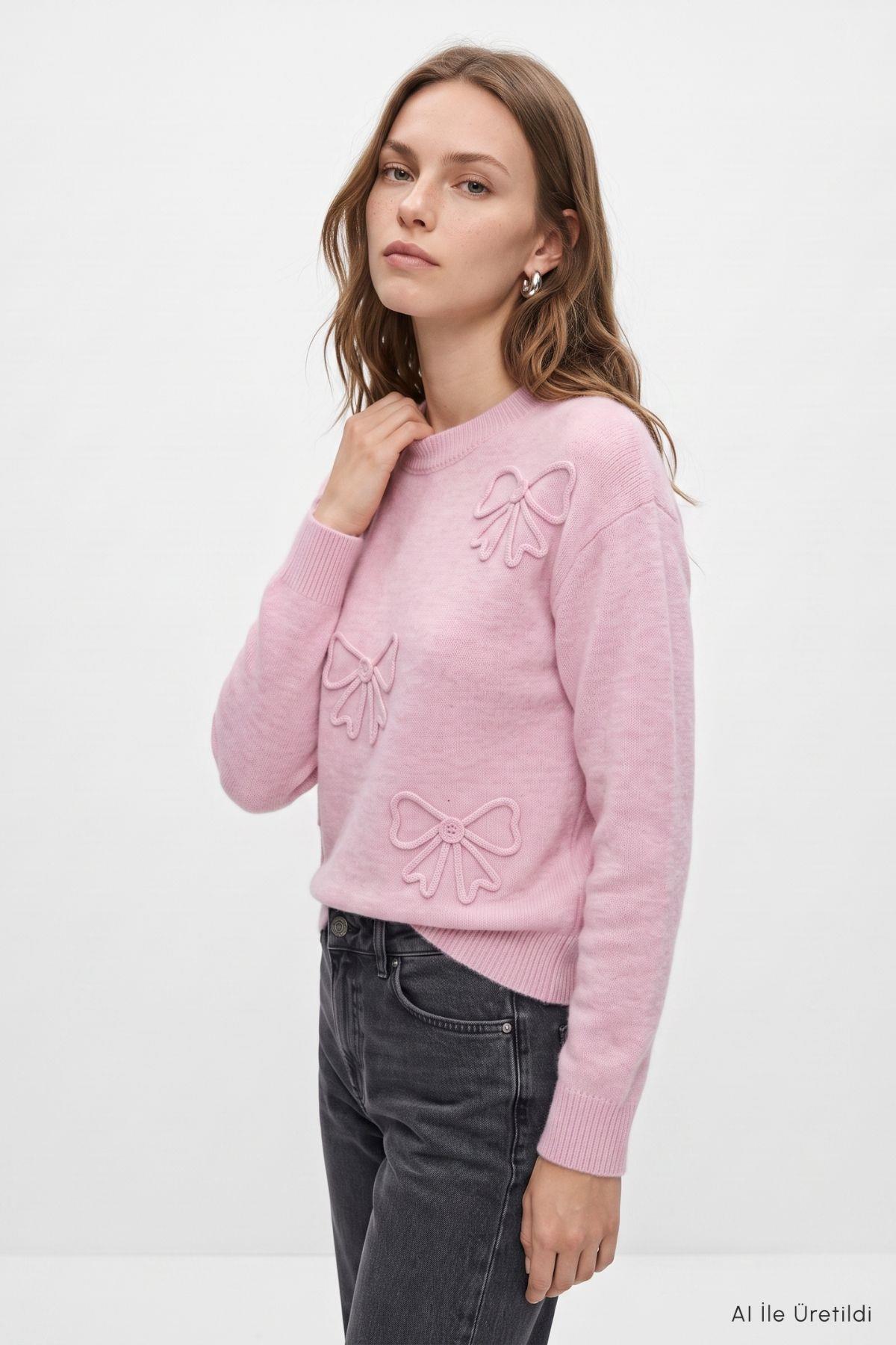 Kurdele Nakış Kazak 70056-1 Pembe - RAYS