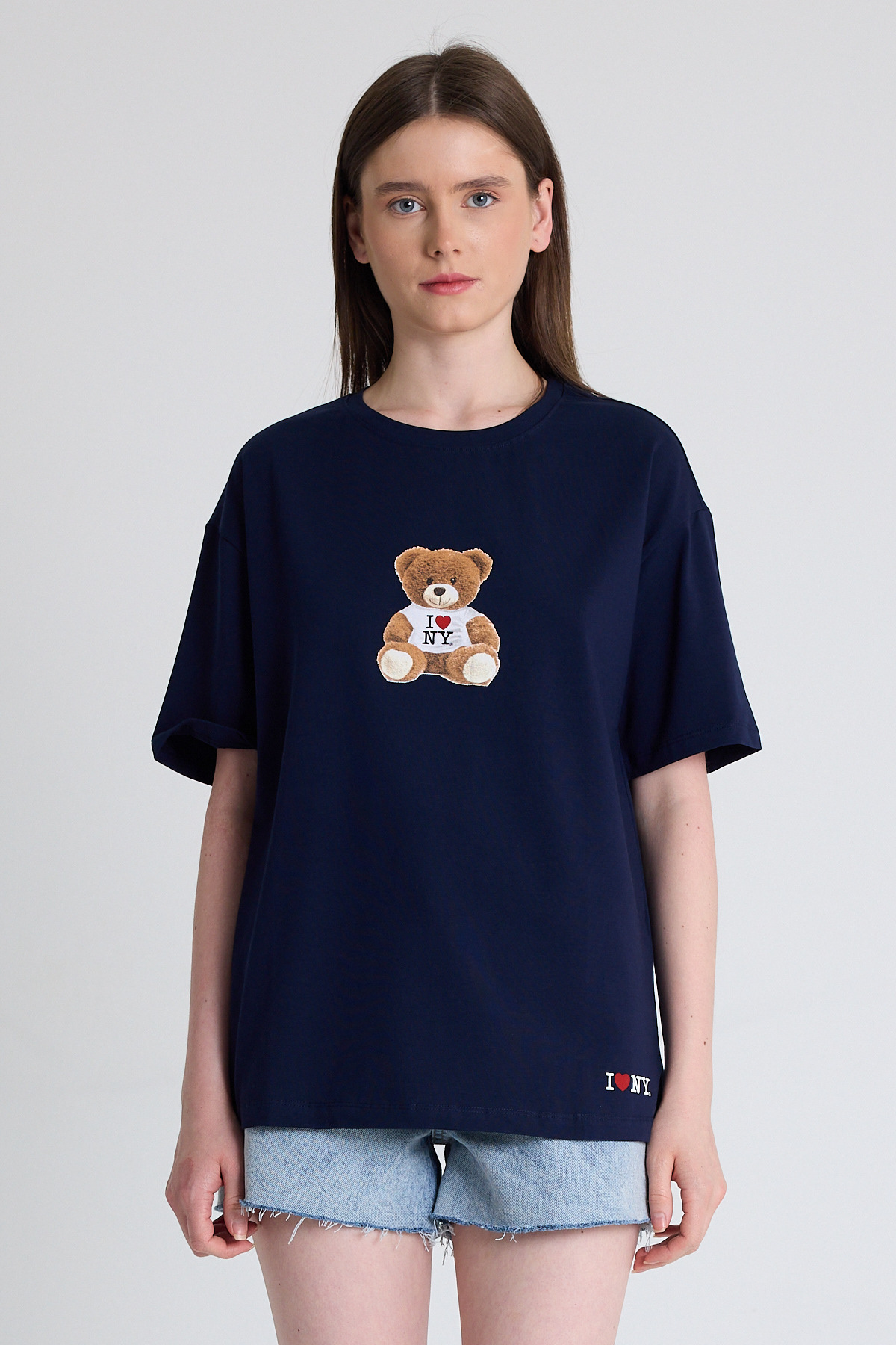 Laci Ayı Baskılı Oversize Tişört 6402 