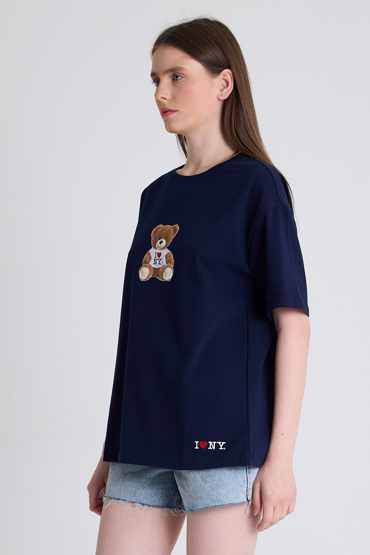 Laci Ayı Baskılı Oversize Tişört 6402 - 6