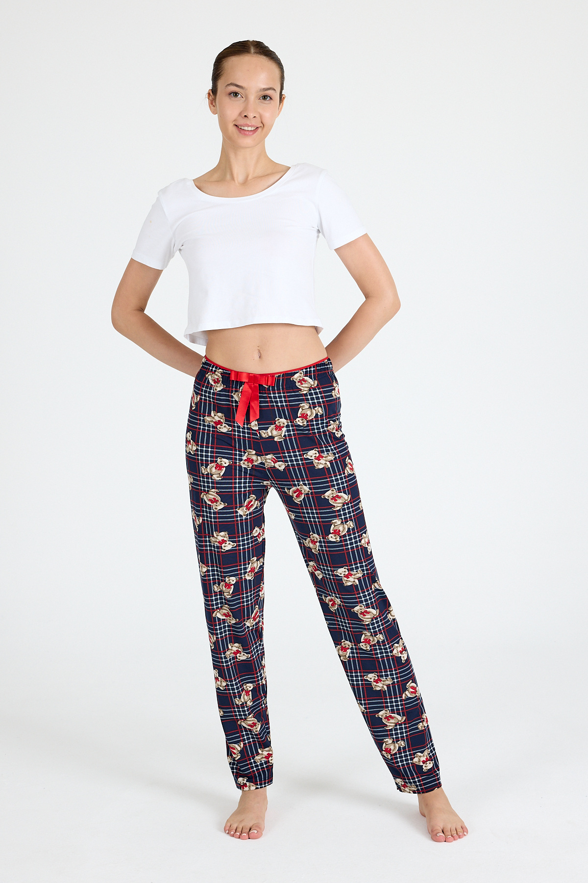 Laci Ayıcık Desenli Örme Pijama Altı 4519 