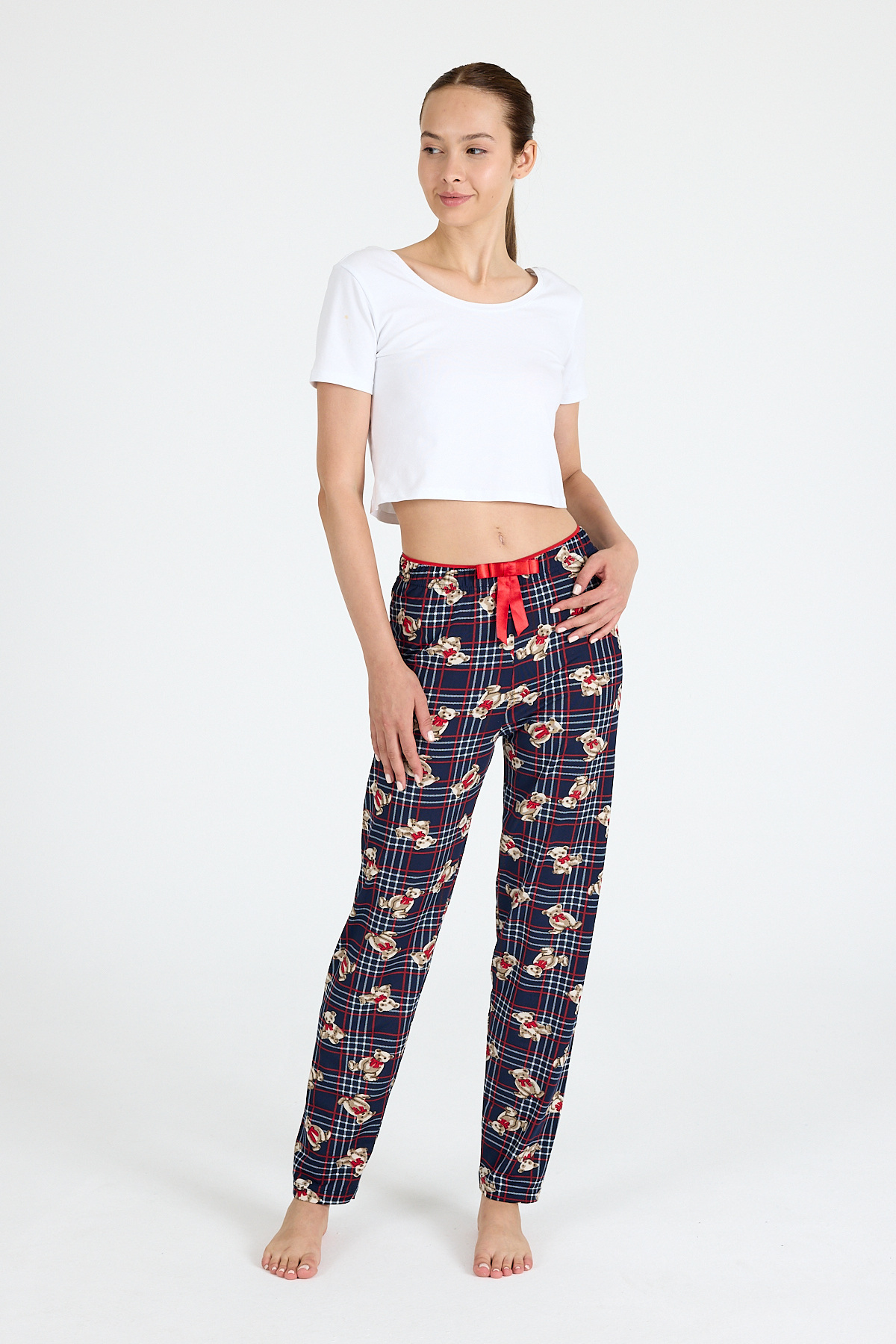 Laci Ayıcık Desenli Örme Pijama Altı 4519 - 6