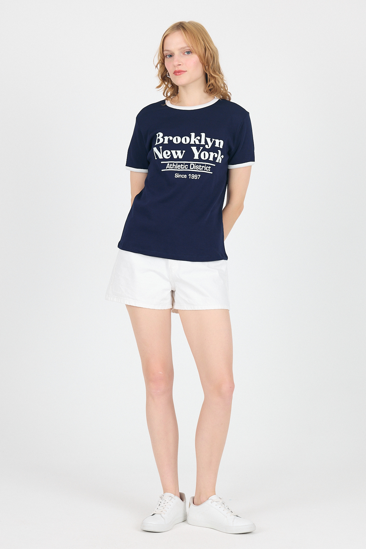 Laci Baskılı Relaxed Fit Ribana Detaylı Tişört 5652 - RAYS