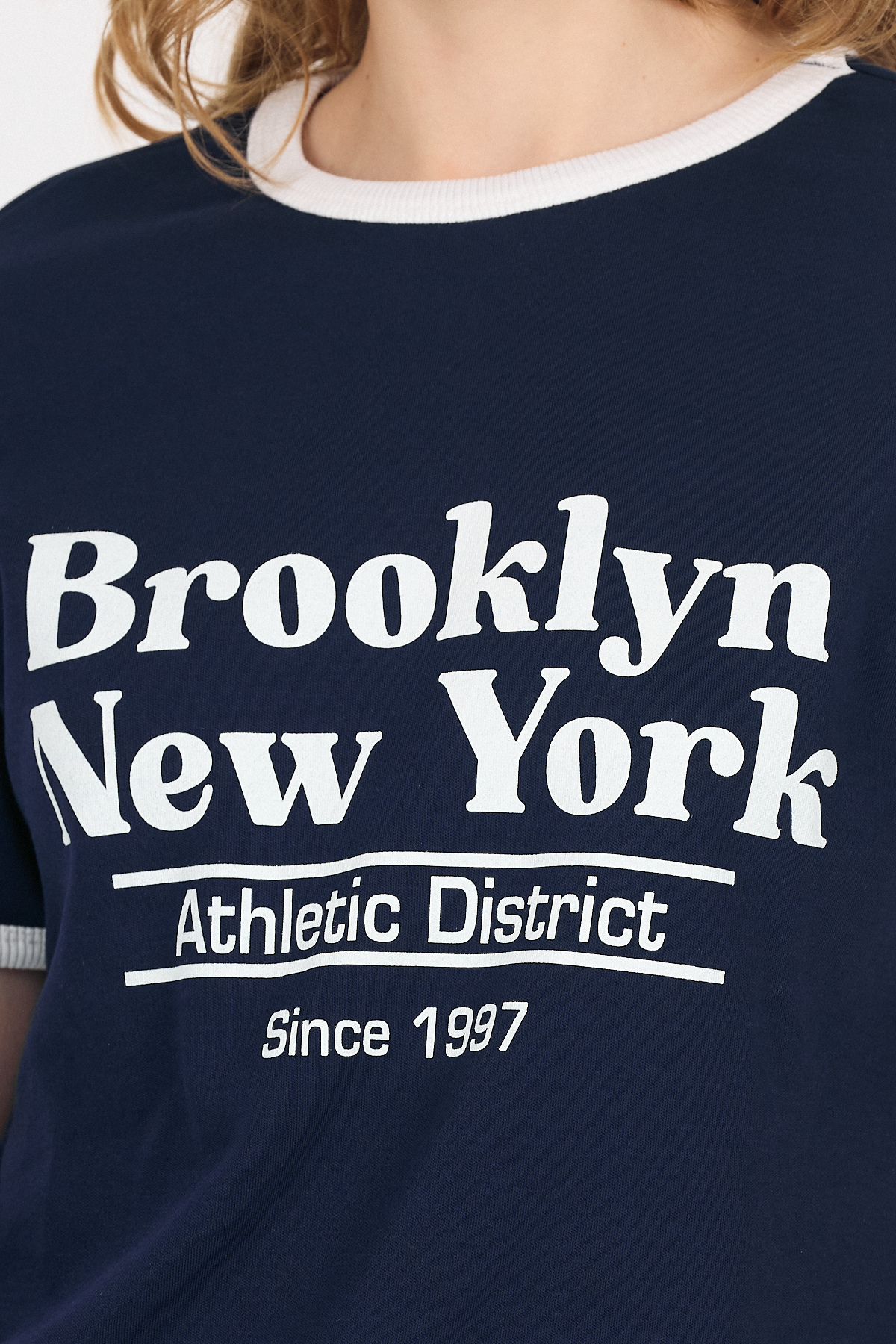 Laci Baskılı Relaxed Fit Ribana Detaylı Tişört 5652 - 4